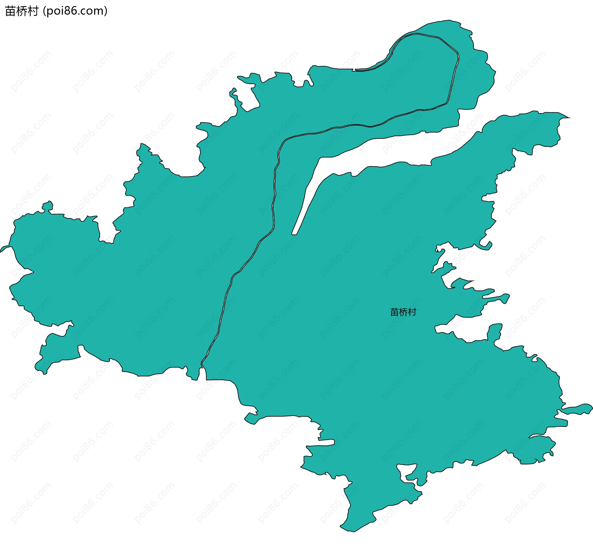 苗桥村边界地图