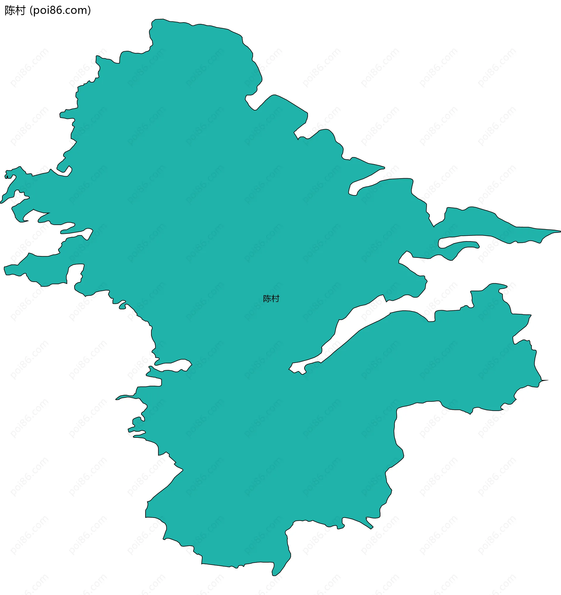 陈村边界地图