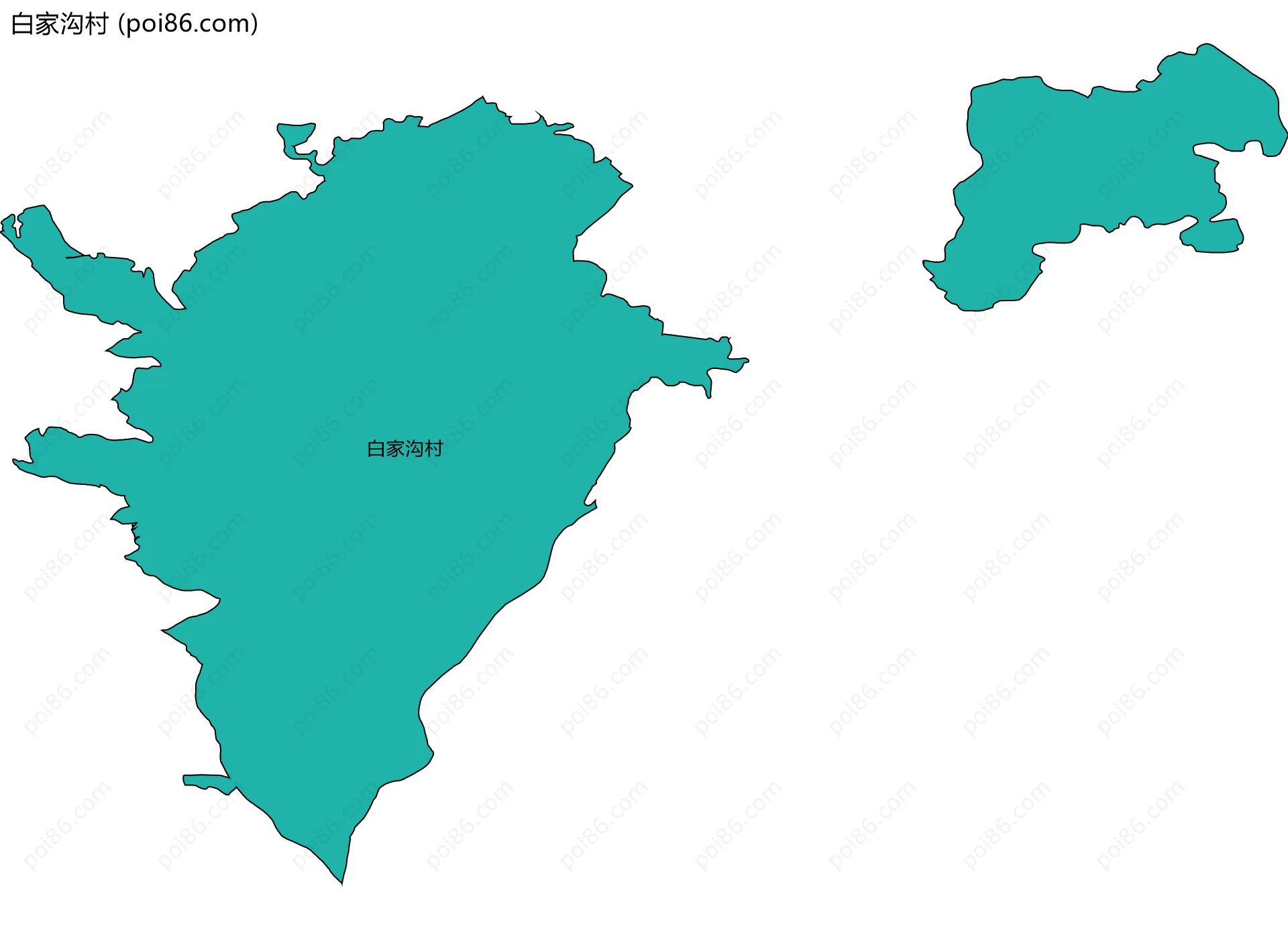 白家沟村边界地图