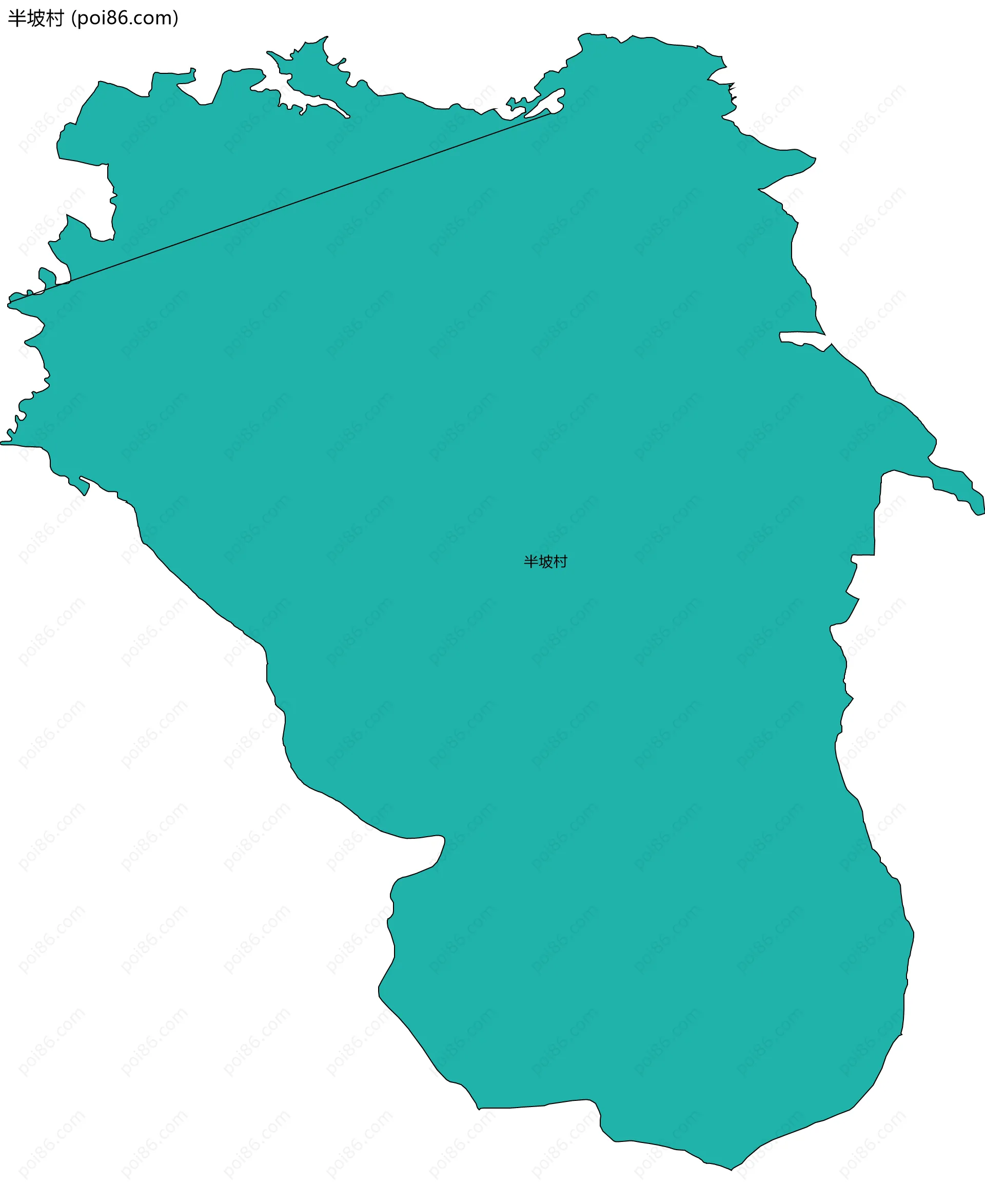 半坡村边界地图