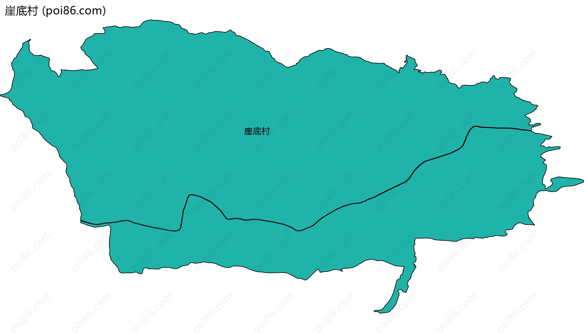 崖底村边界地图