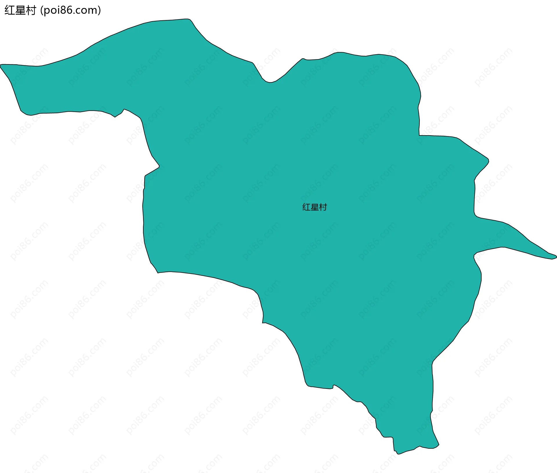 红星村边界地图