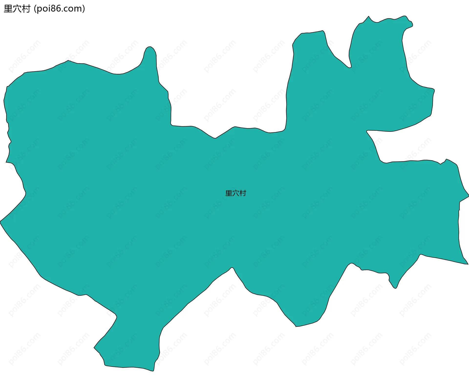 里穴村边界地图