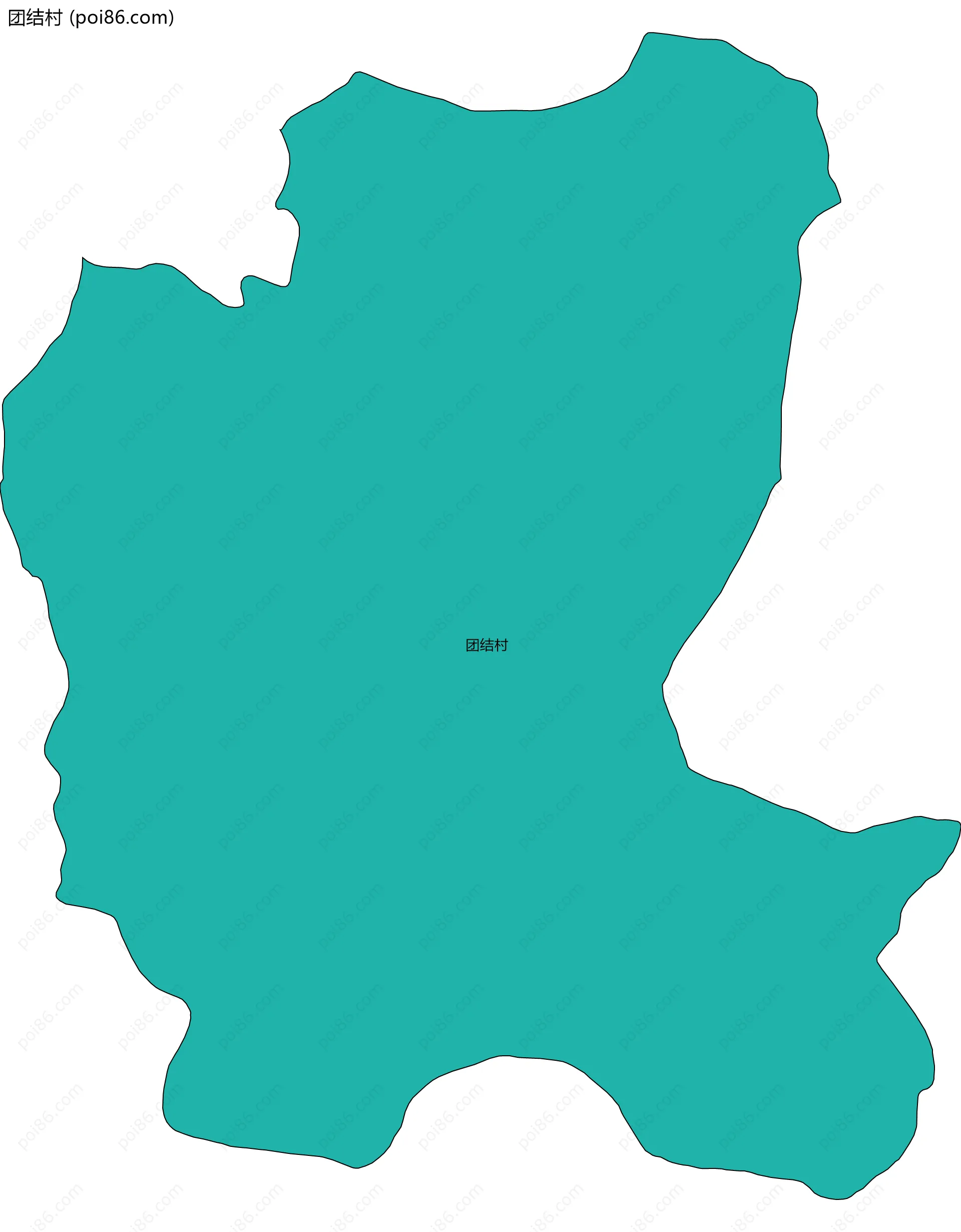 团结村边界地图