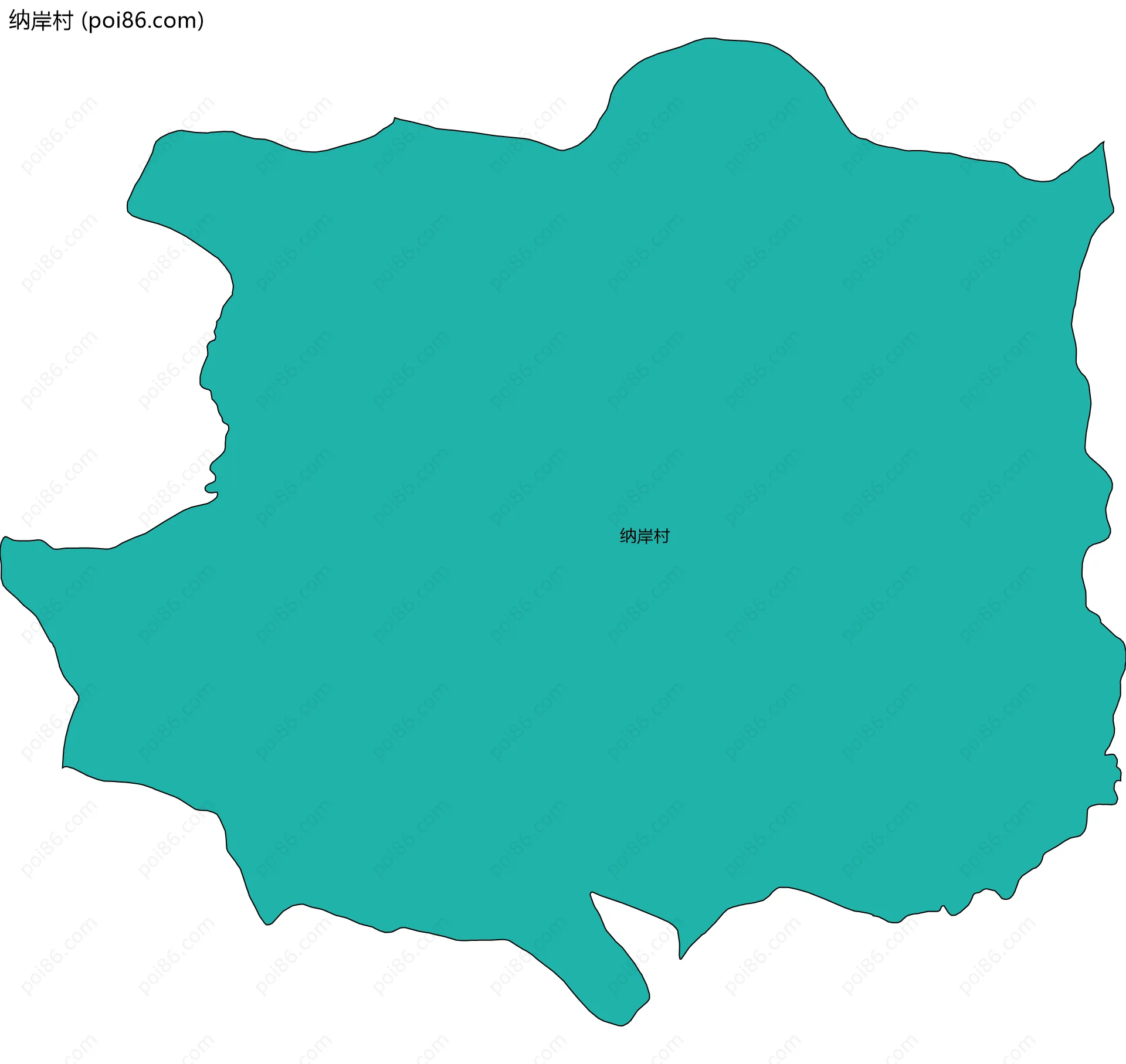 纳岸村边界地图
