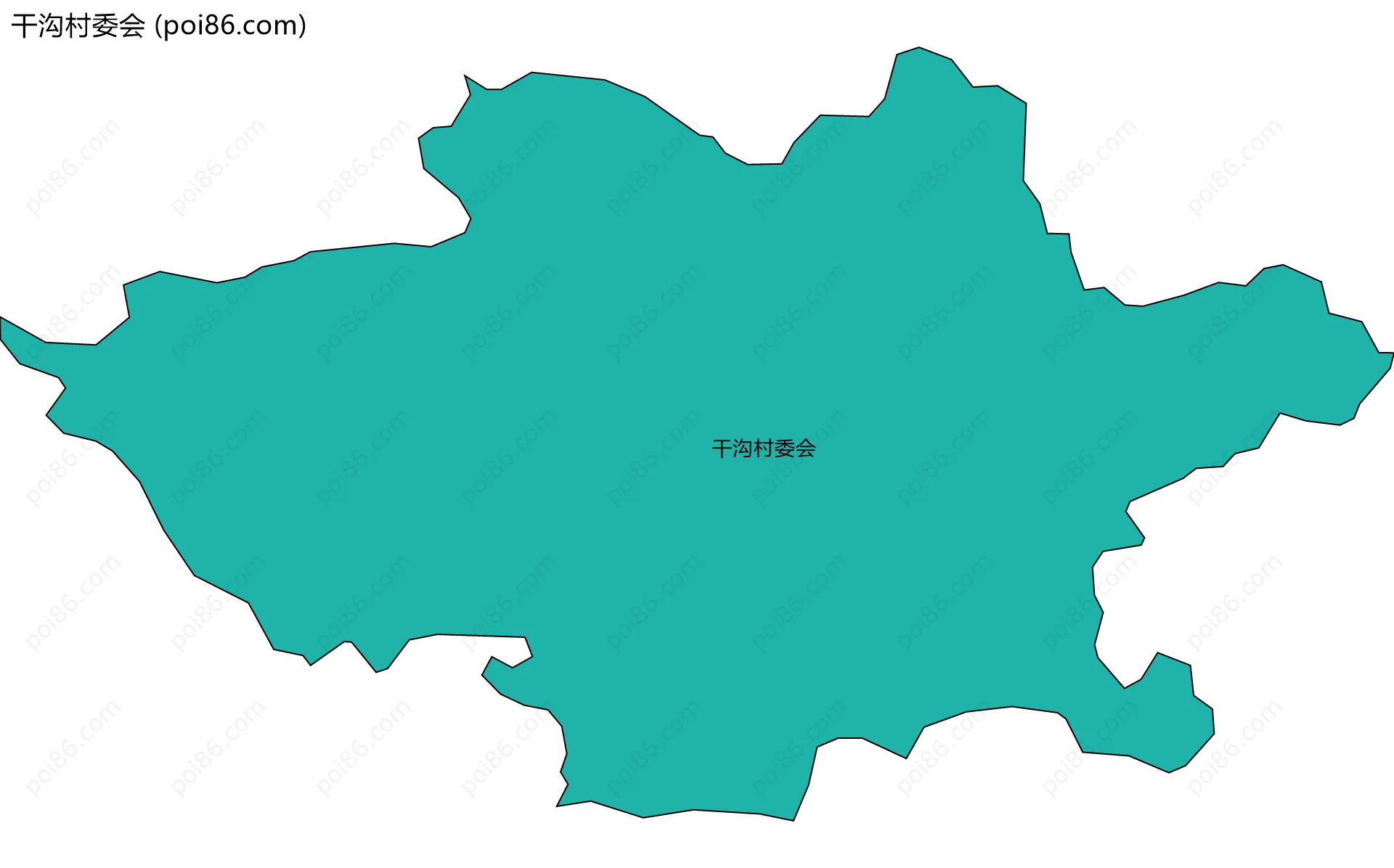 干沟村委会边界地图