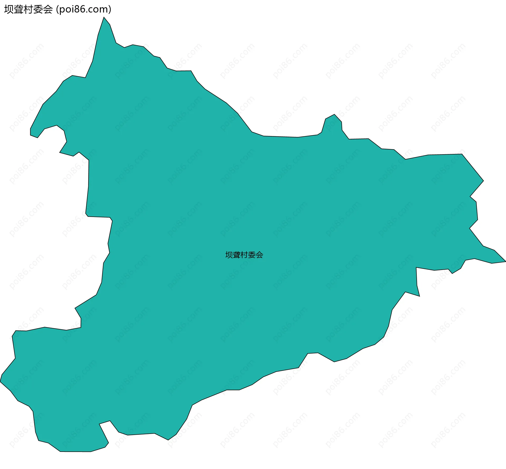 坝聋村委会边界地图
