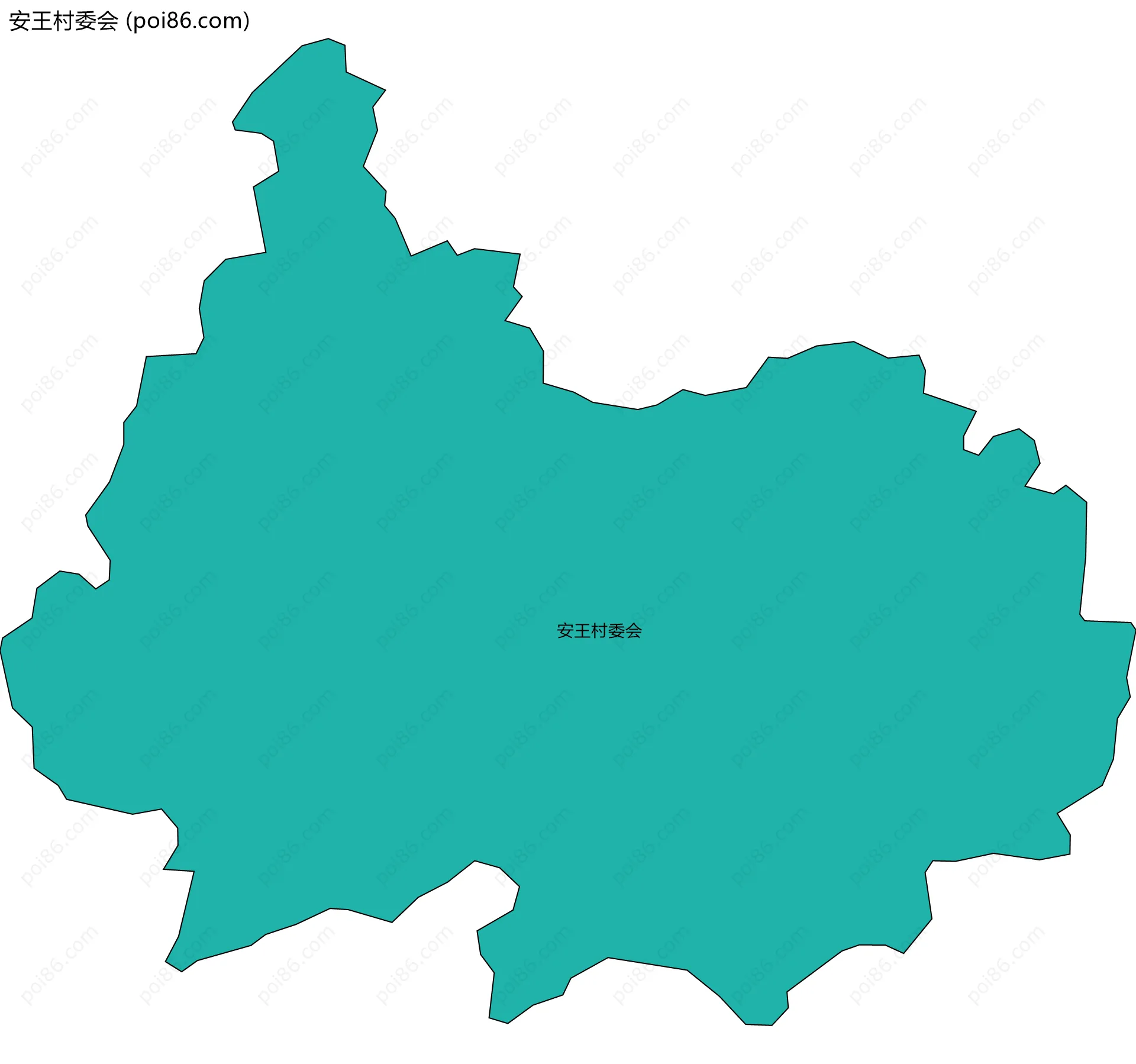 安王村委会边界地图