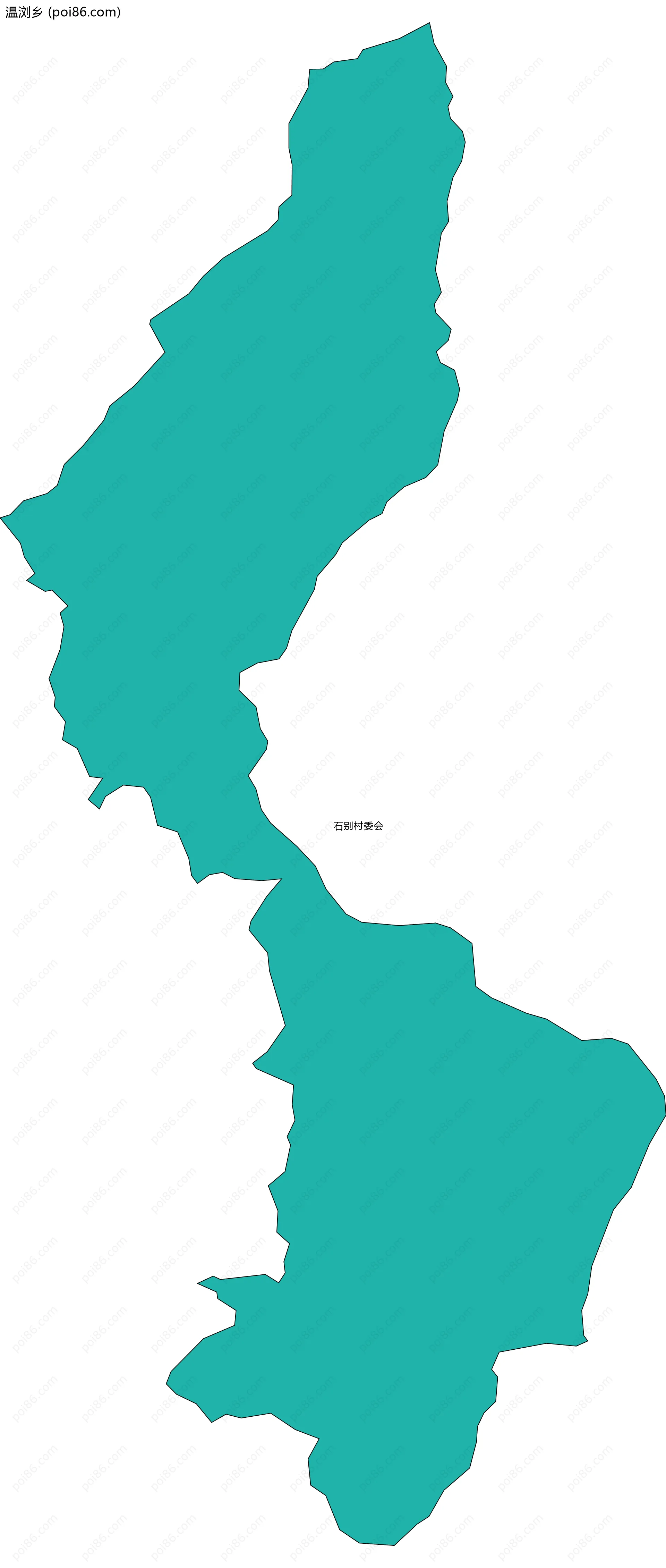 温浏乡边界地图(五级行政区划)