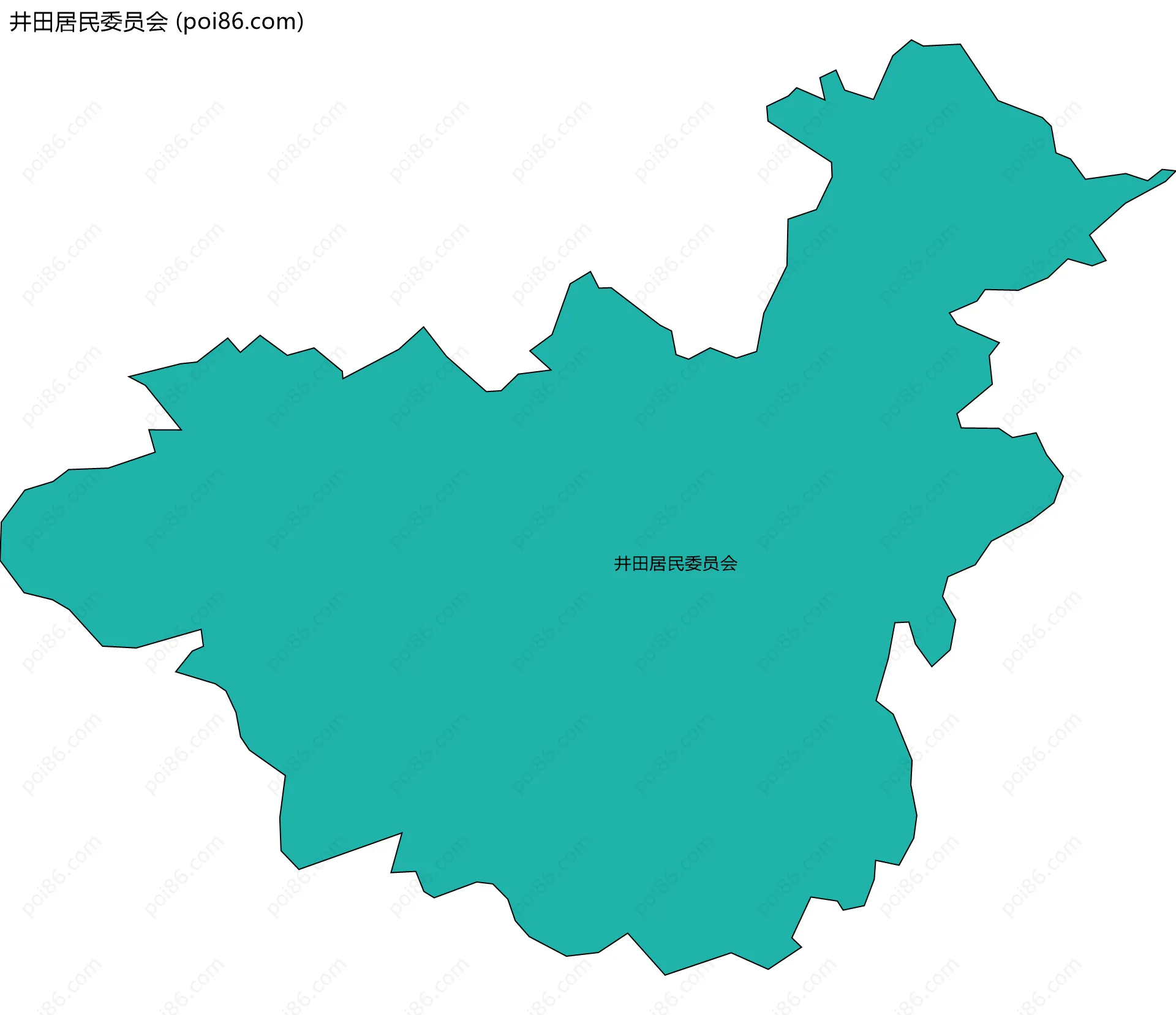 井田居民委员会边界地图
