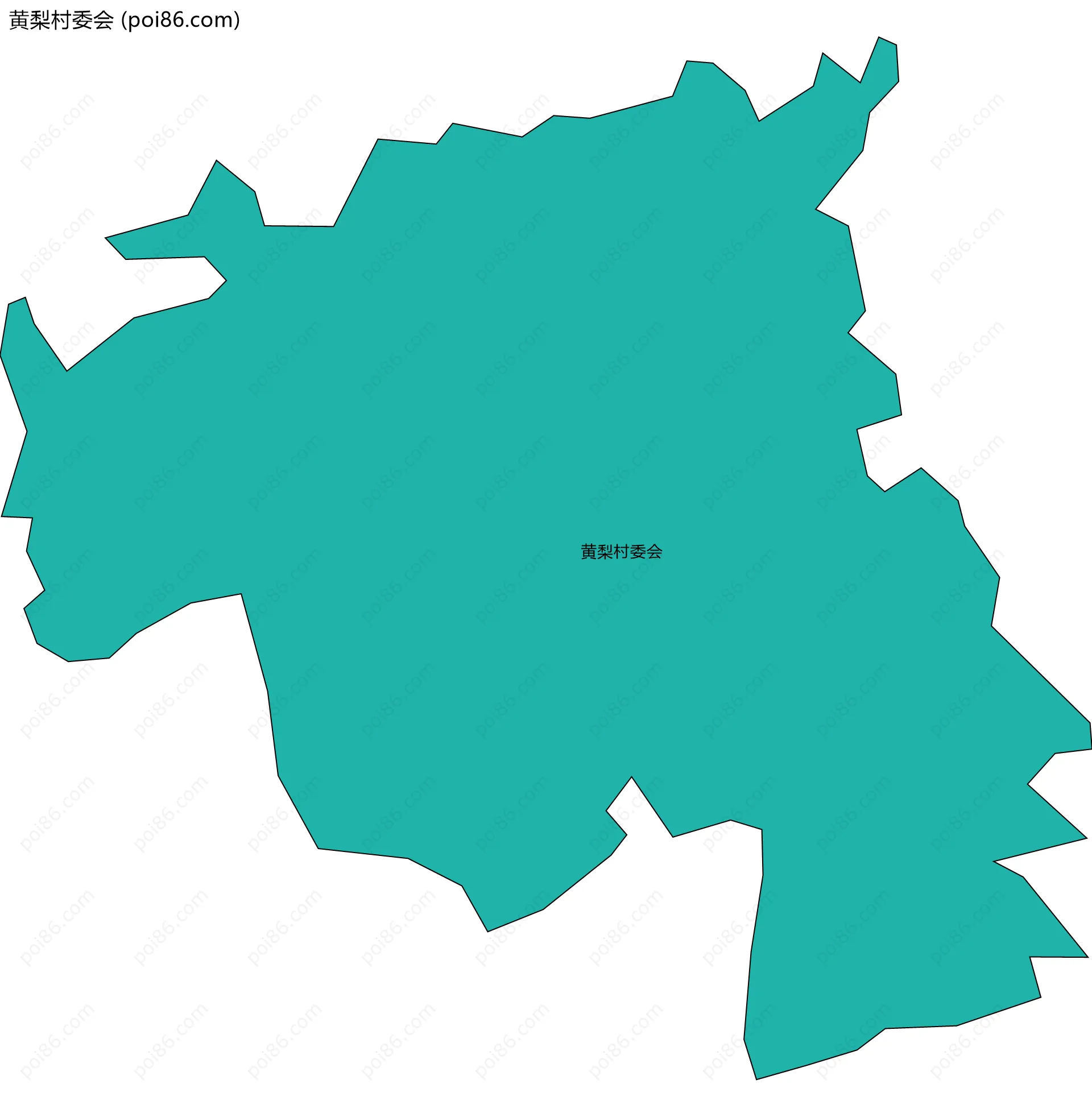 黄梨村委会边界地图