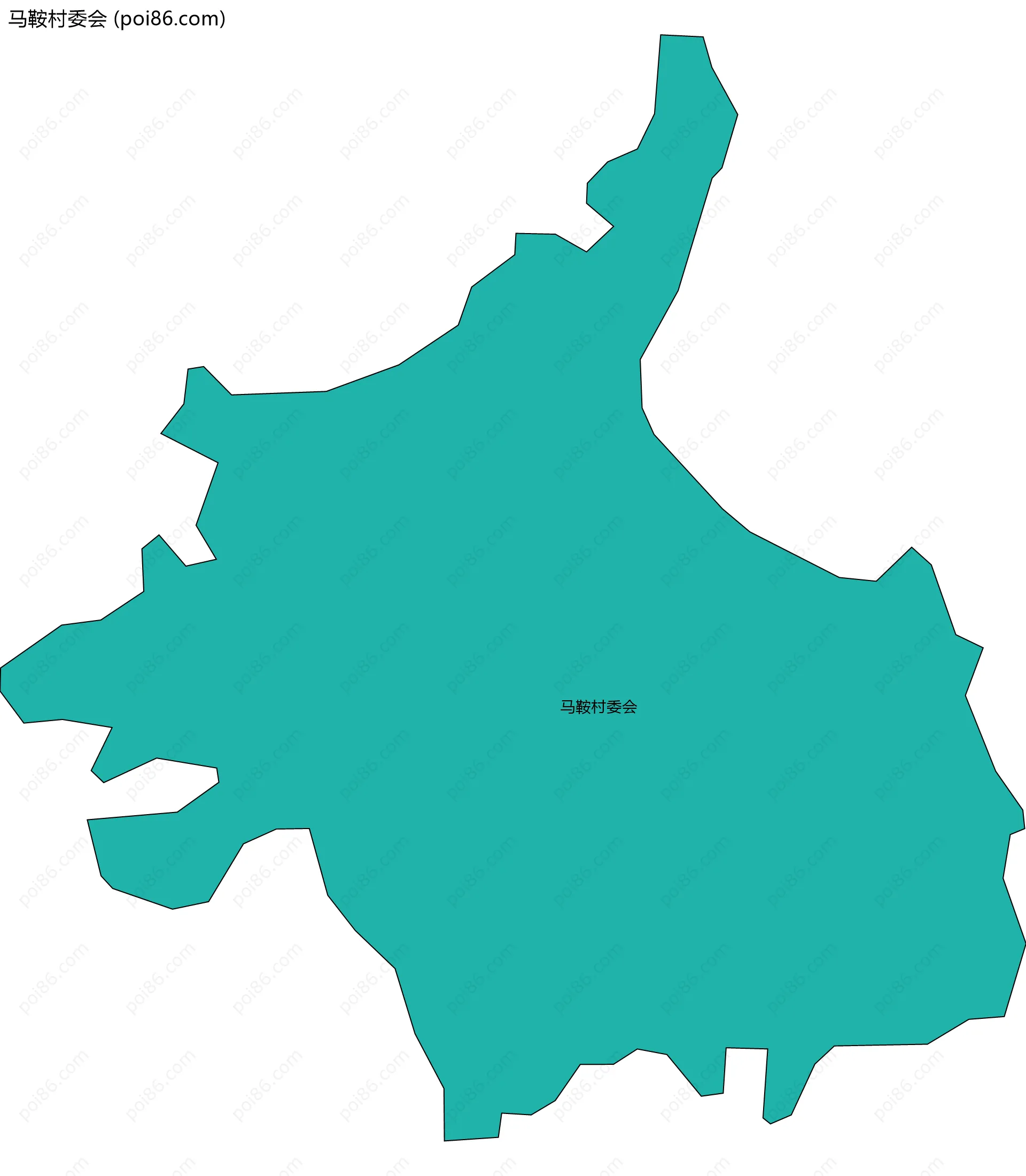 马鞍村委会边界地图