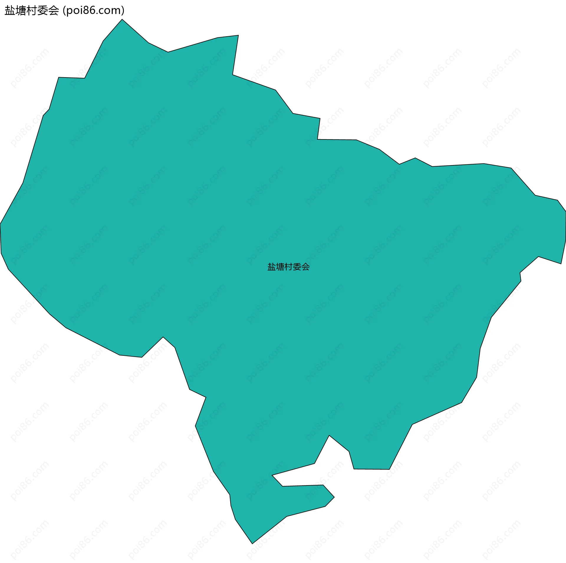 盐塘村委会边界地图