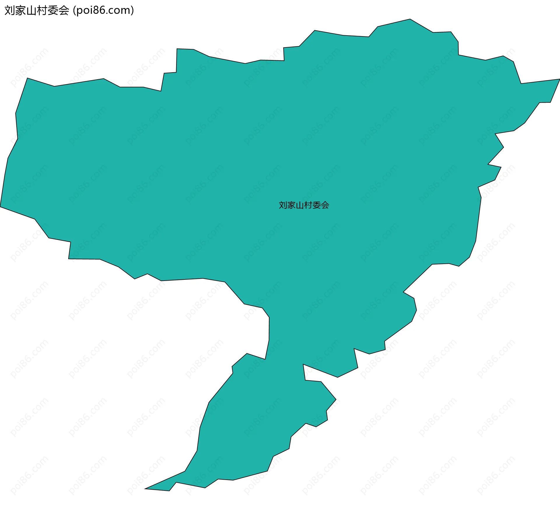 刘家山村委会边界地图