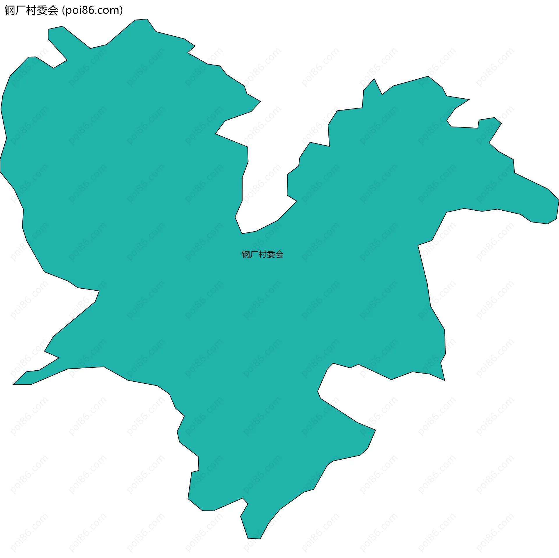 钢厂村委会边界地图
