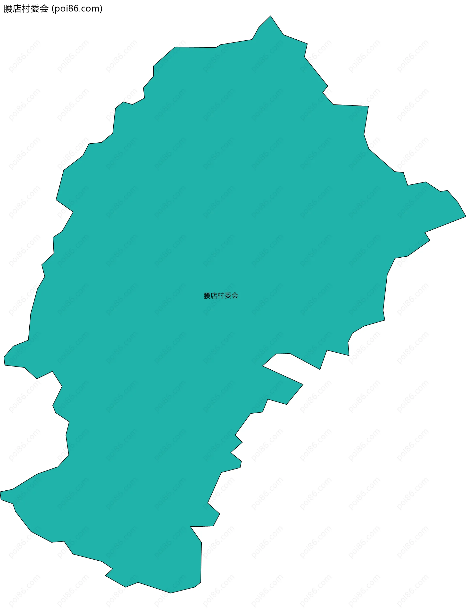 腰店村委会边界地图