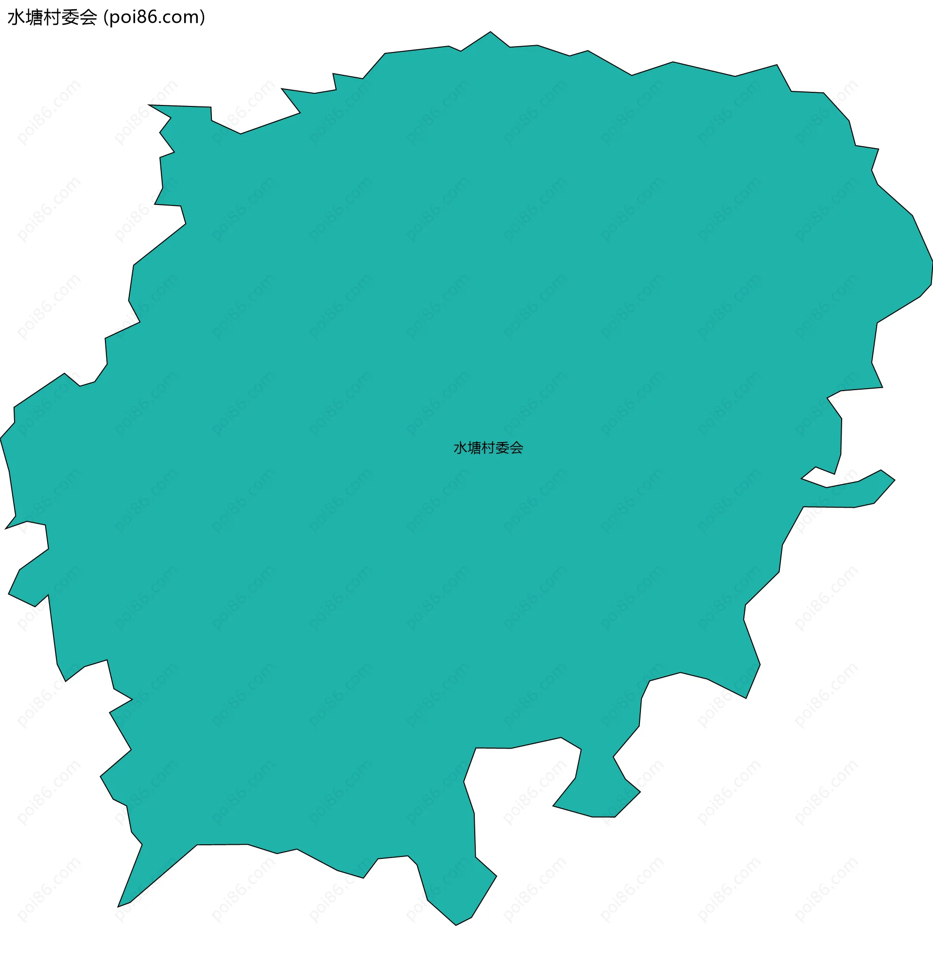 水塘村委会边界地图