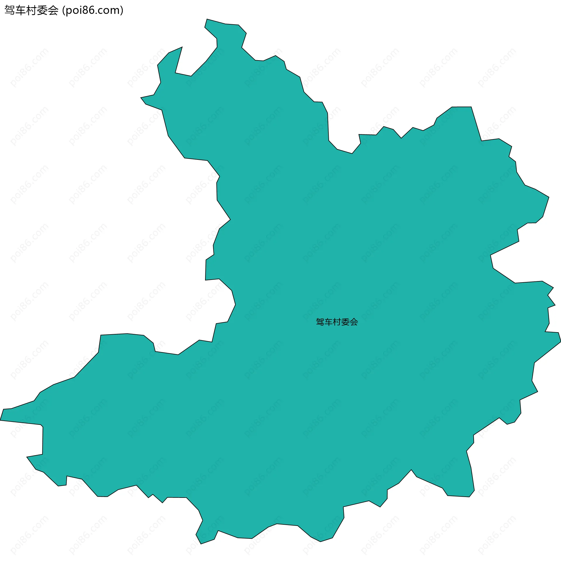 驾车村委会边界地图