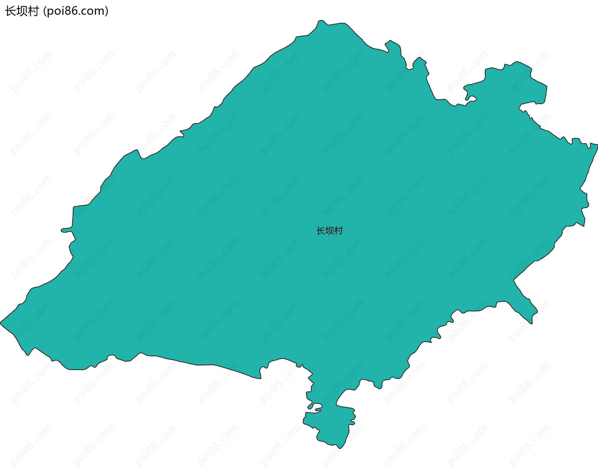 长坝村边界地图