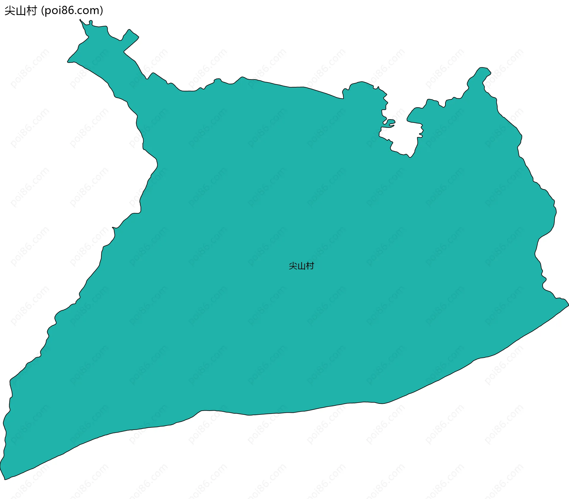 尖山村边界地图