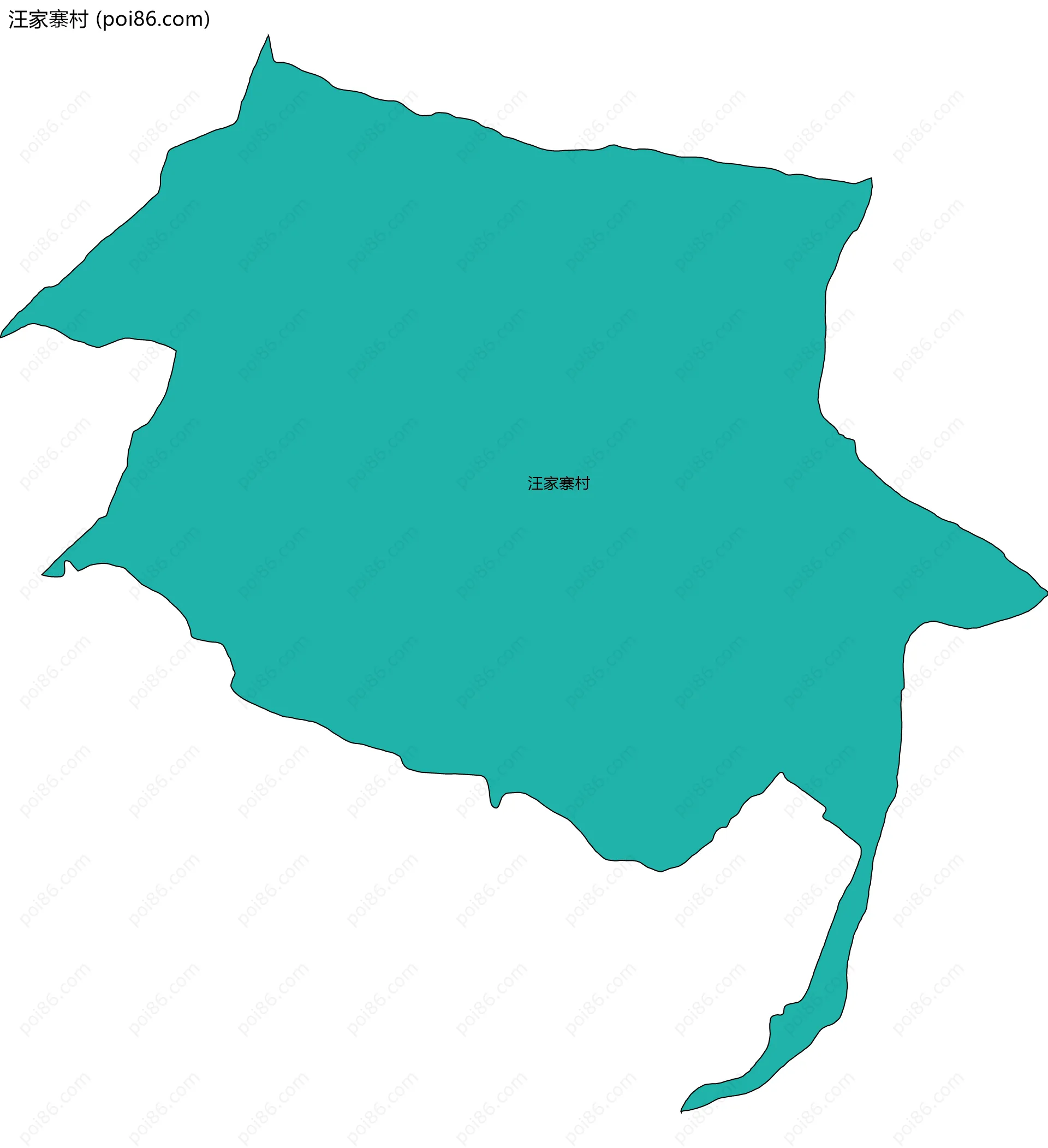 汪家寨村边界地图