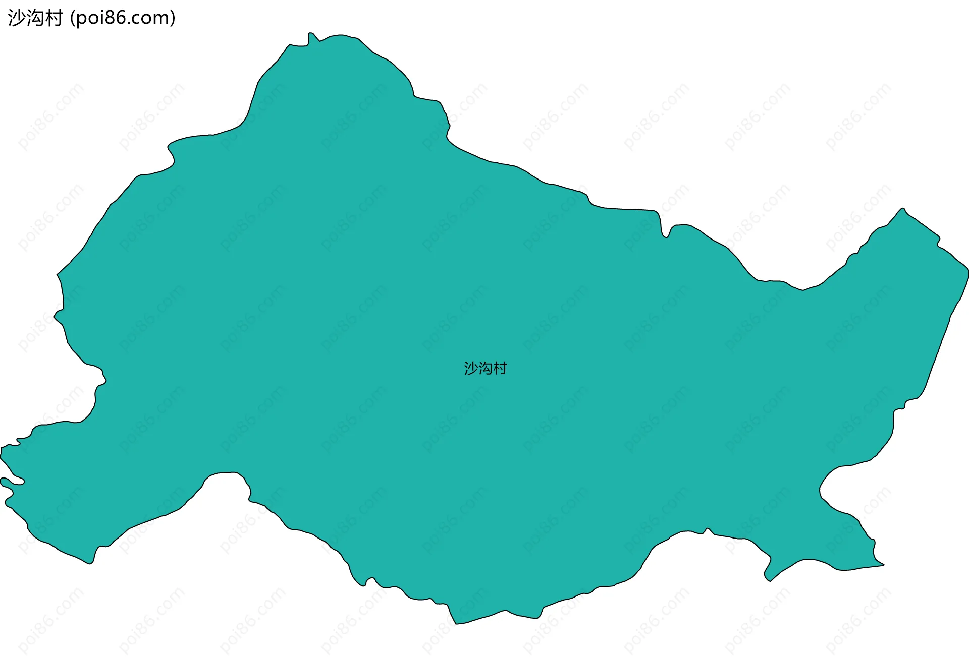 沙沟村边界地图