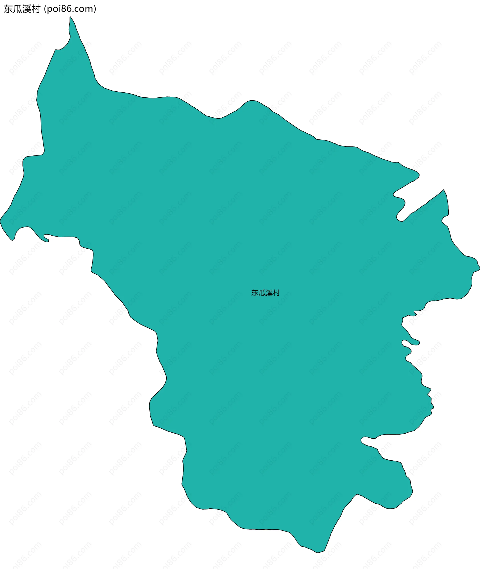 东瓜溪村边界地图