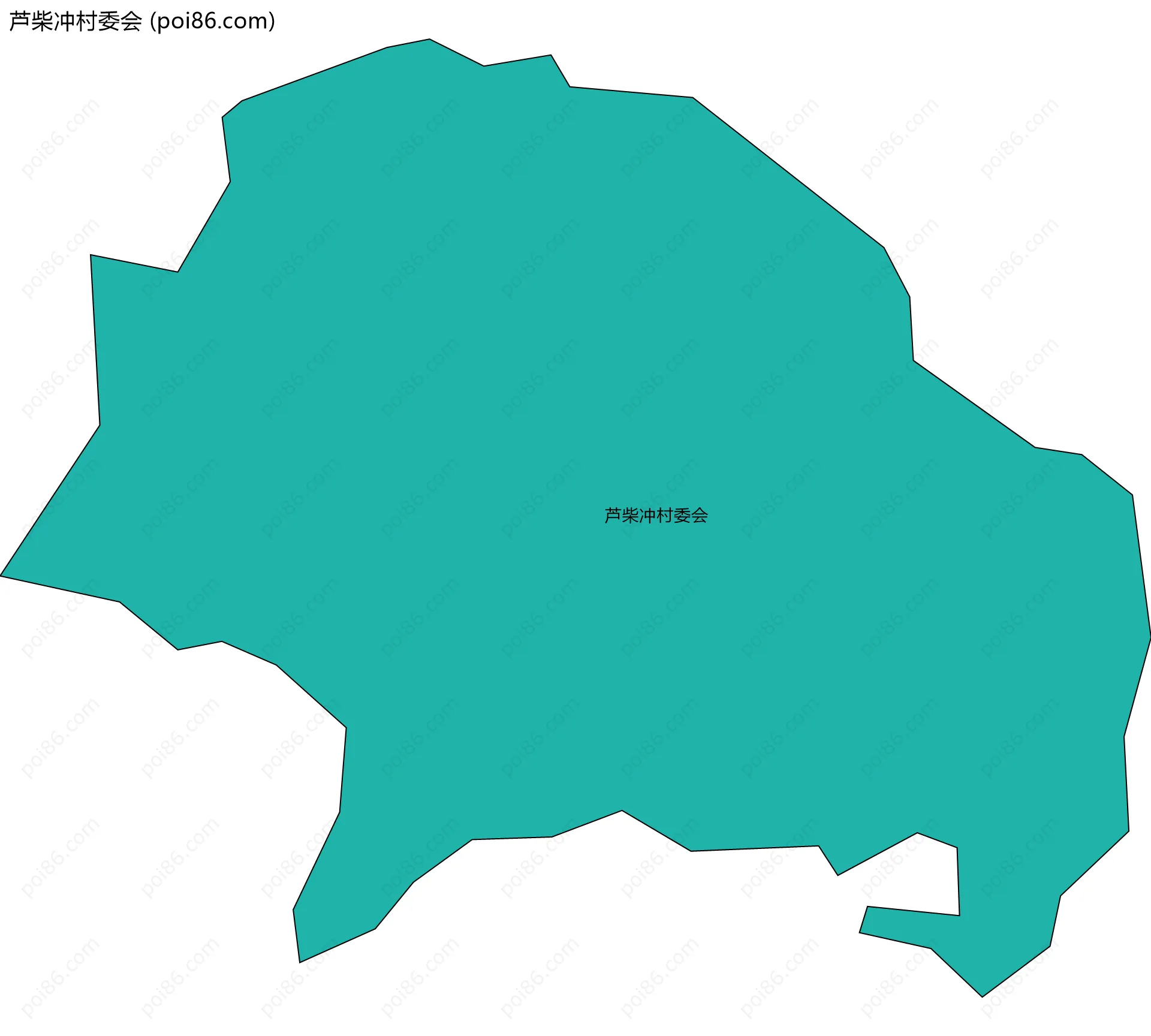 芦柴冲村委会边界地图