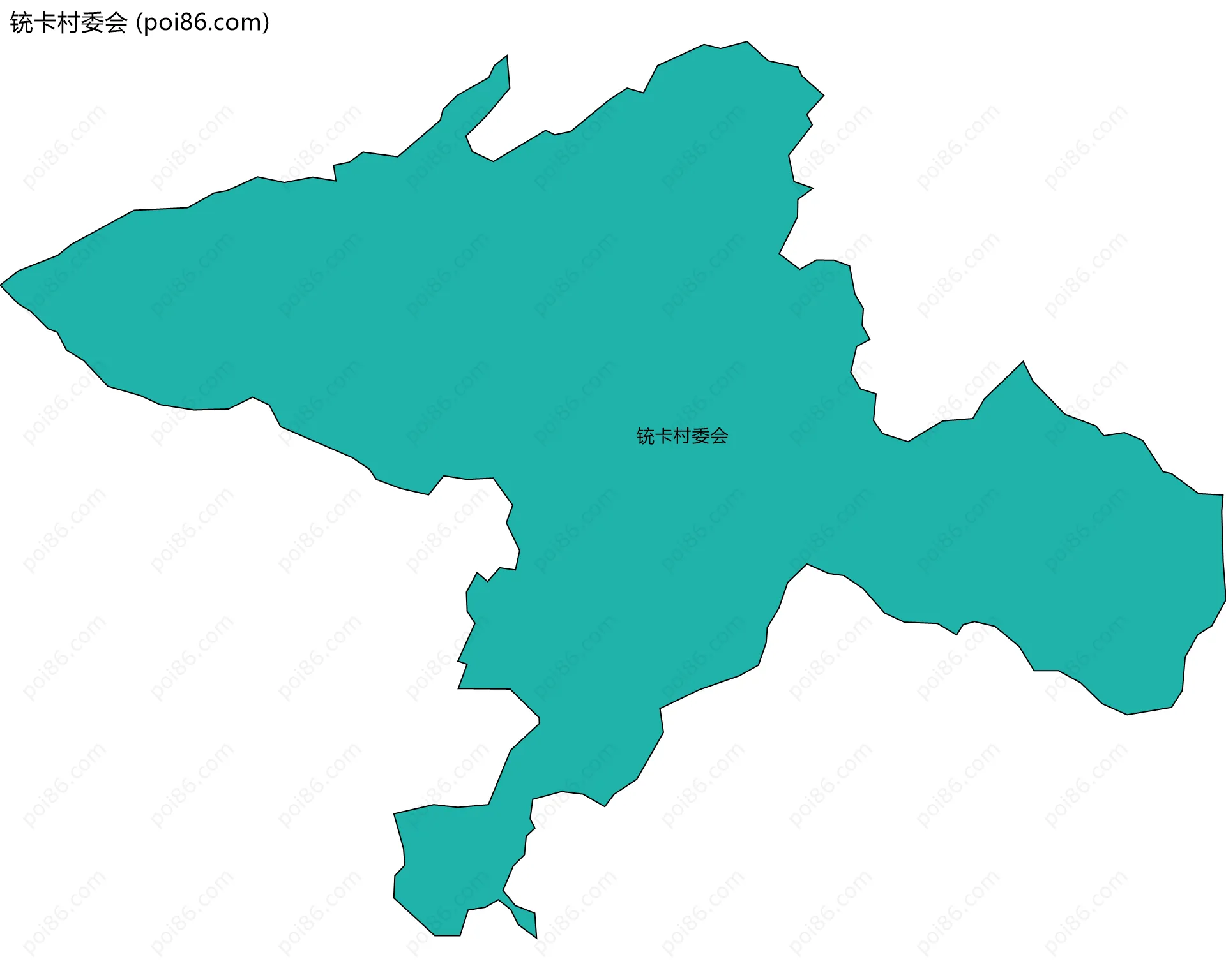 铳卡村委会边界地图