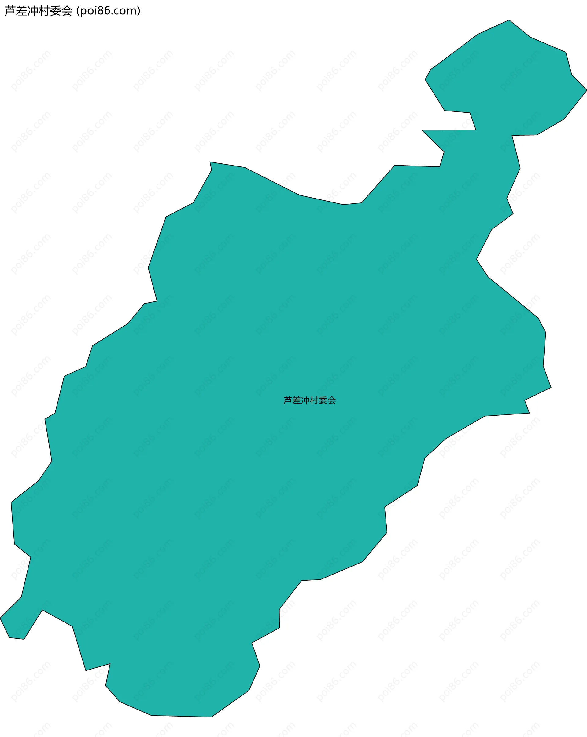 芦差冲村委会边界地图