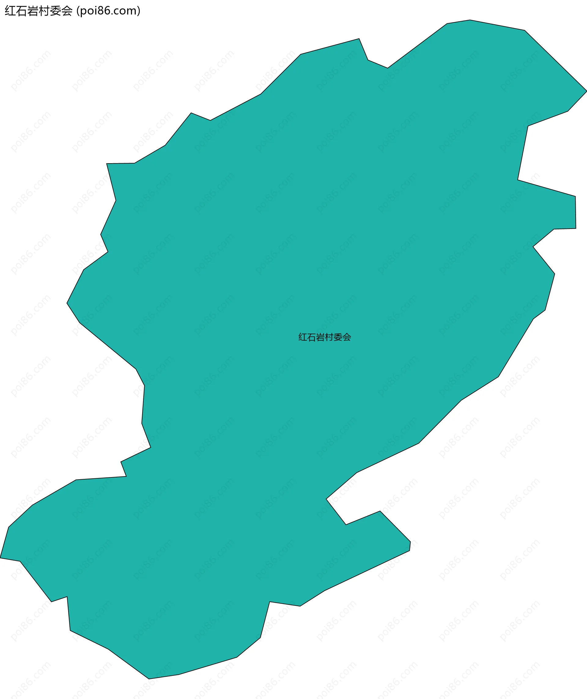 红石岩村委会边界地图