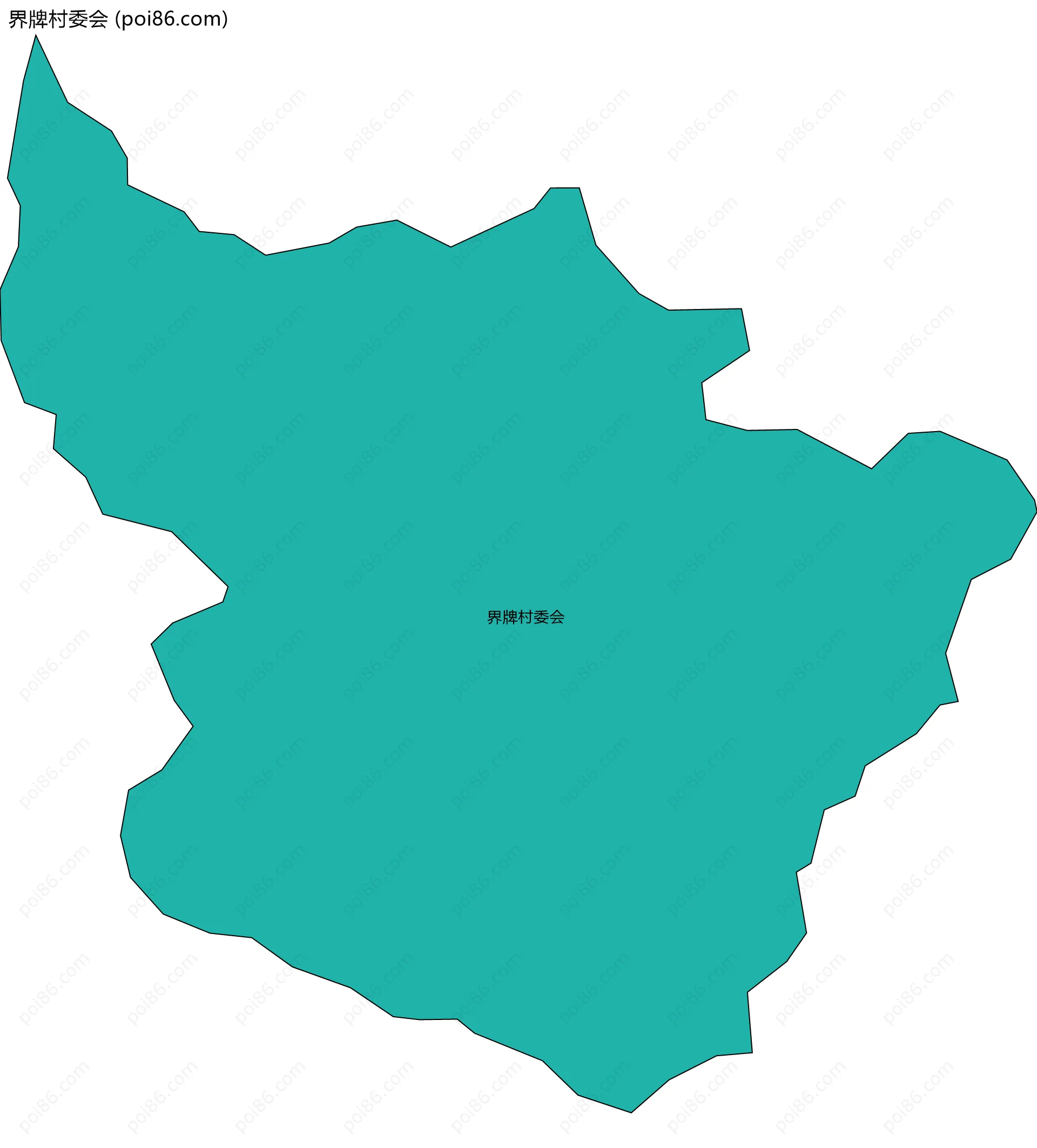界牌村委会边界地图