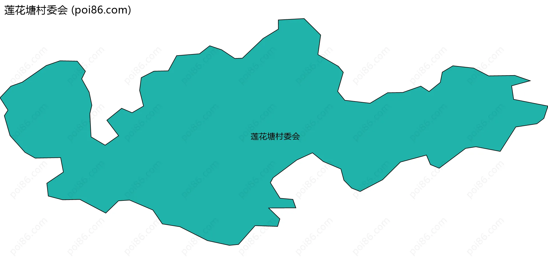 莲花塘村委会边界地图