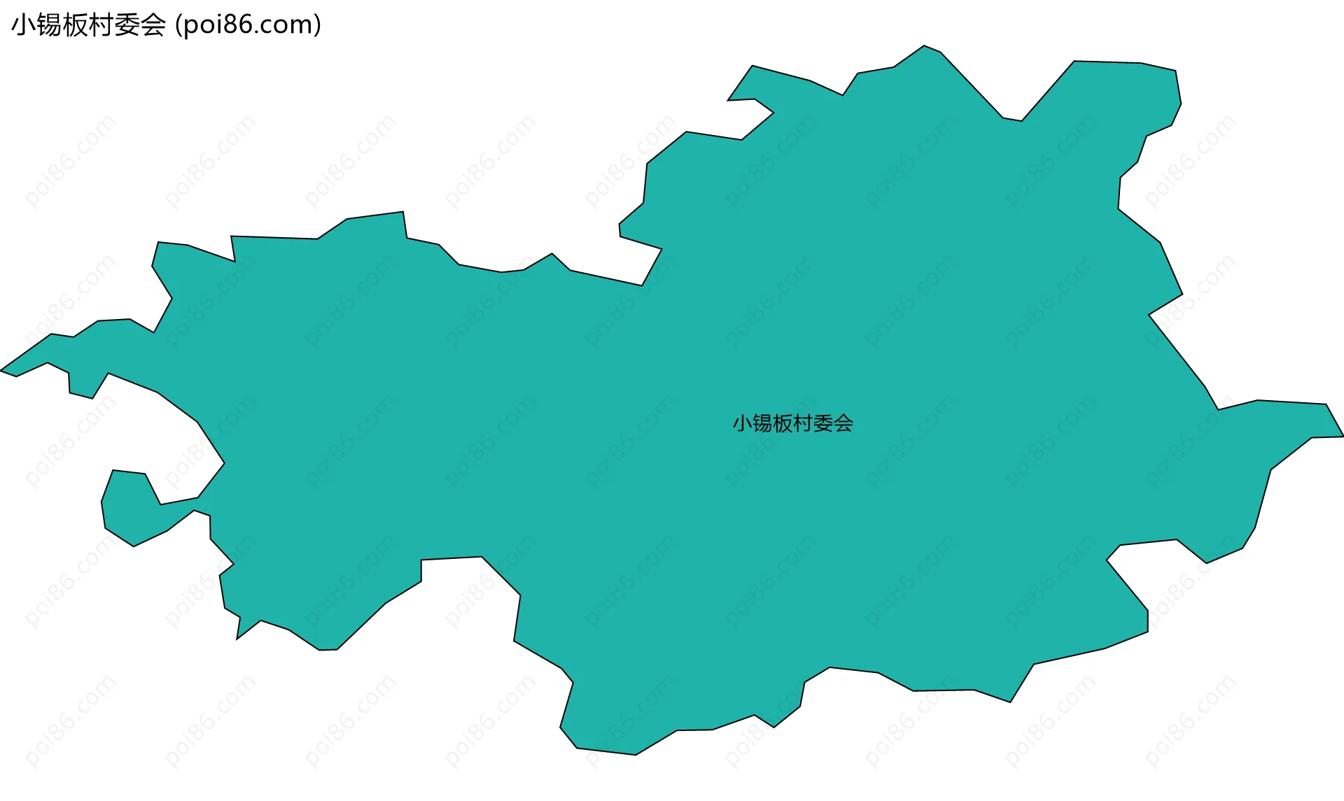 小锡板村委会边界地图