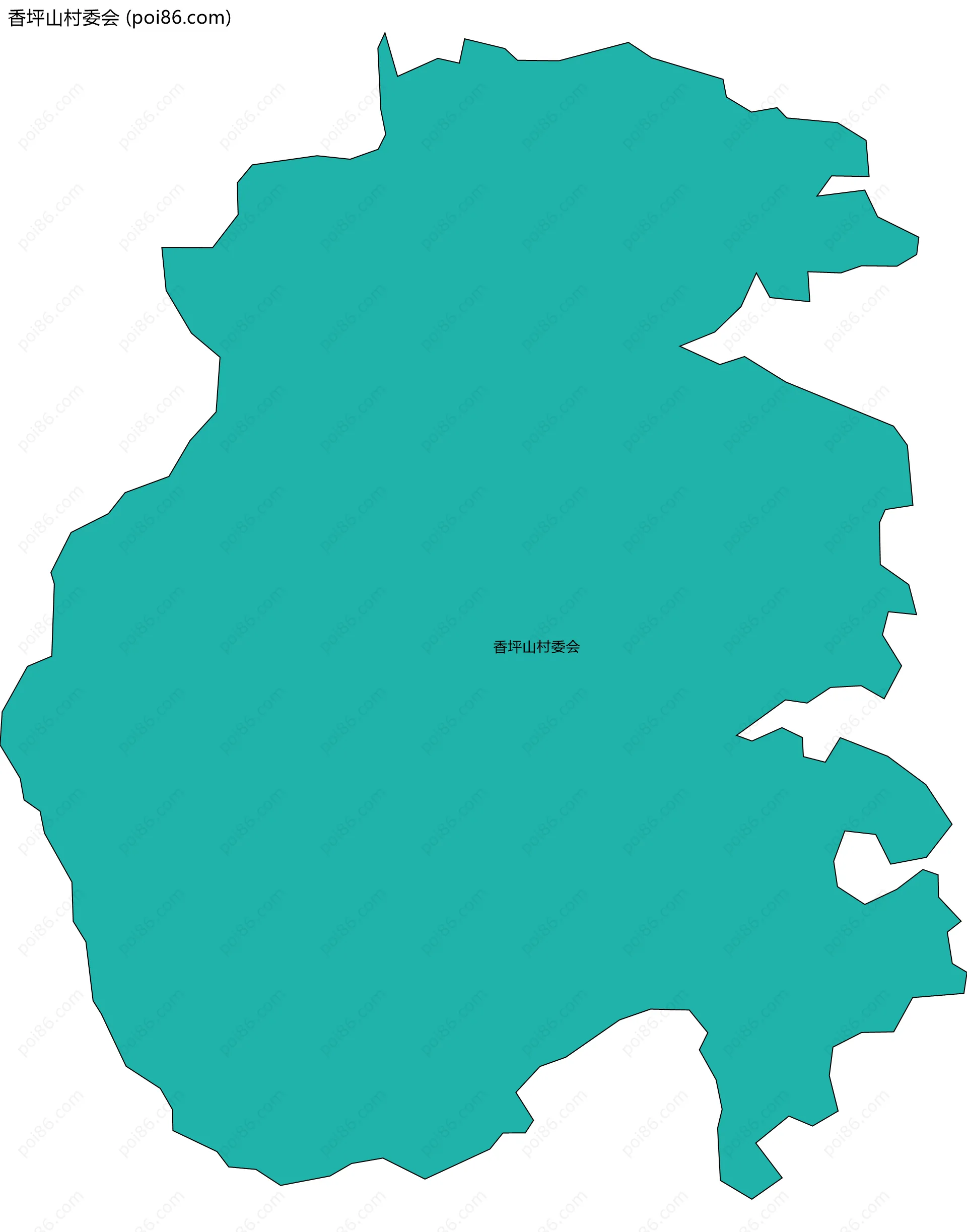 香坪山村委会边界地图