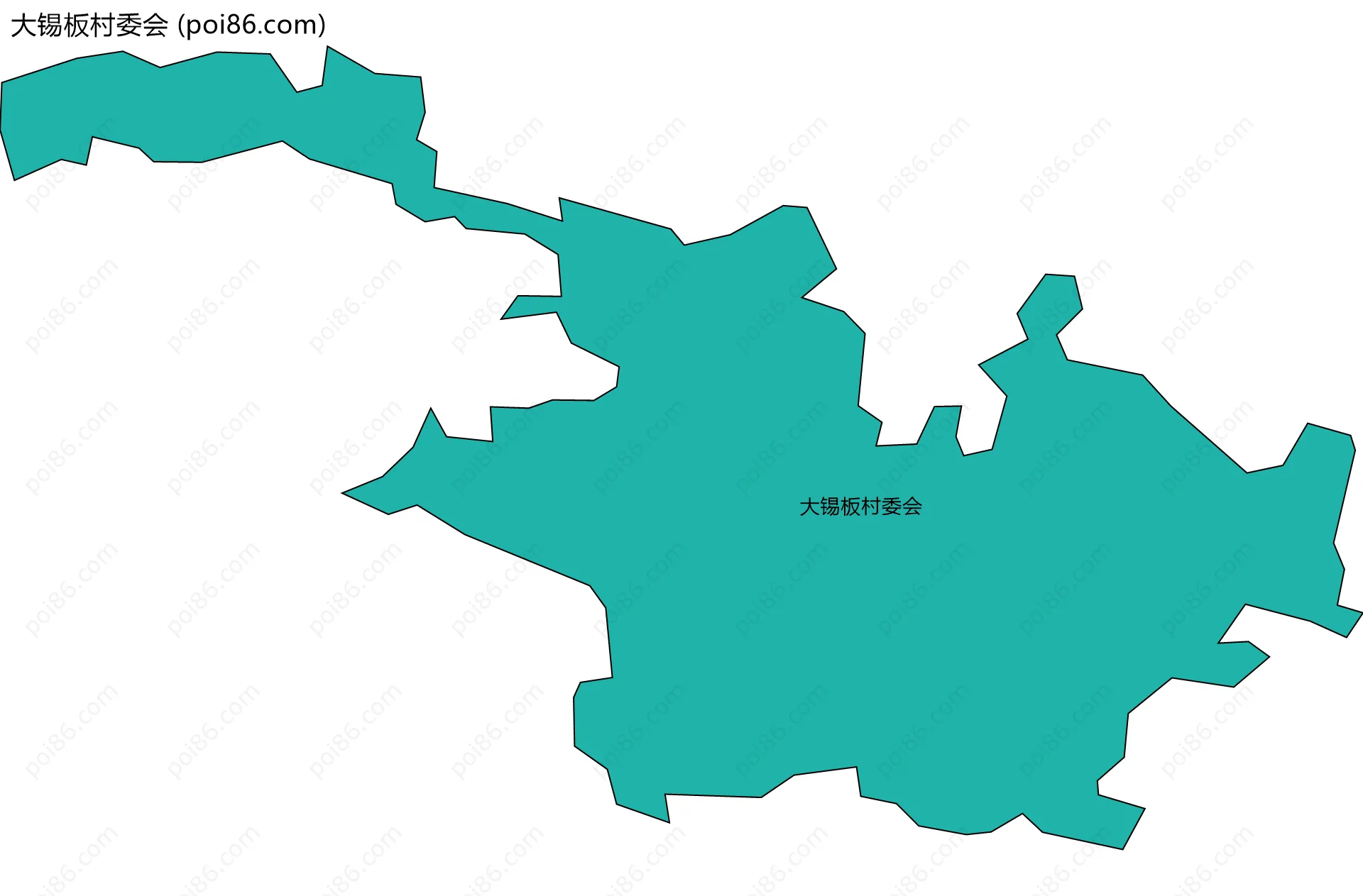 大锡板村委会边界地图