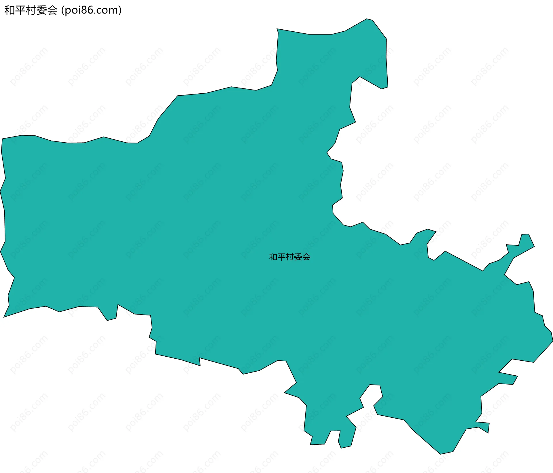 和平村委会边界地图