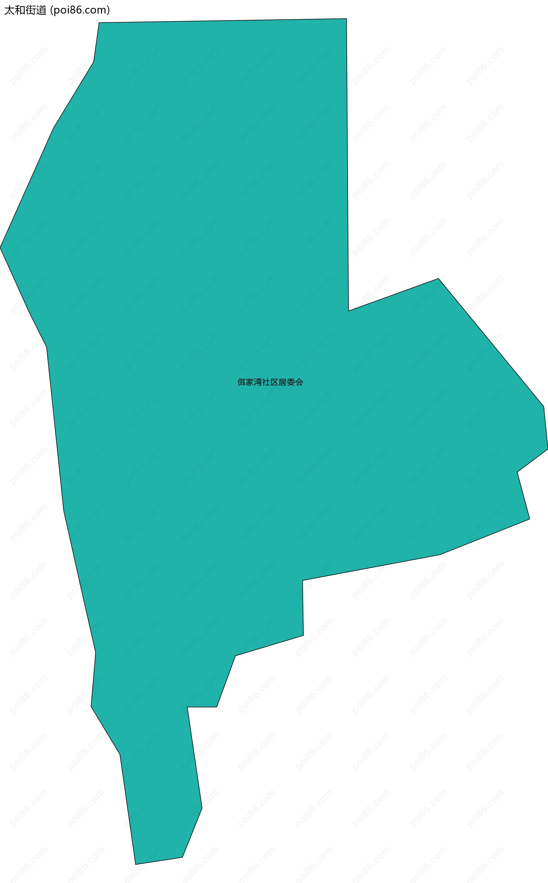 太和街道边界地图(五级行政区划)