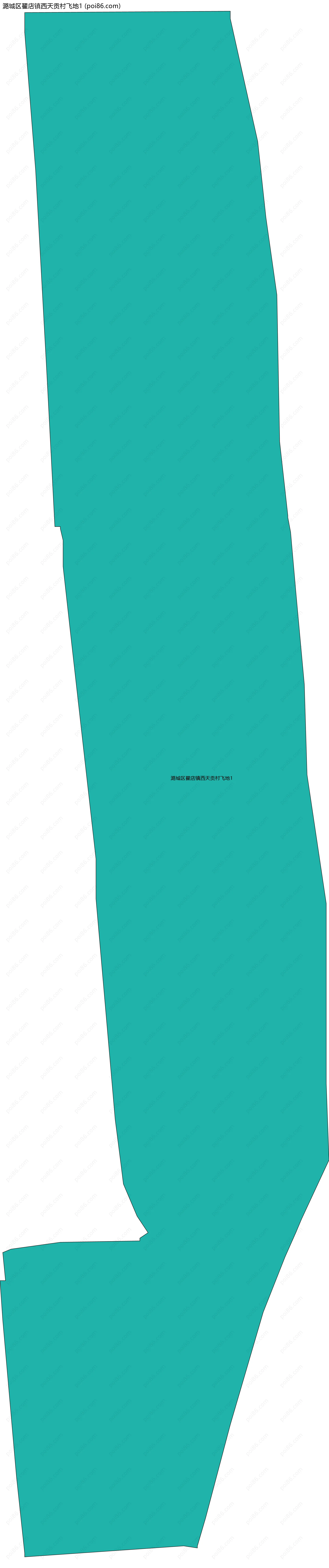 潞城区翟店镇西天贡村飞地1边界地图