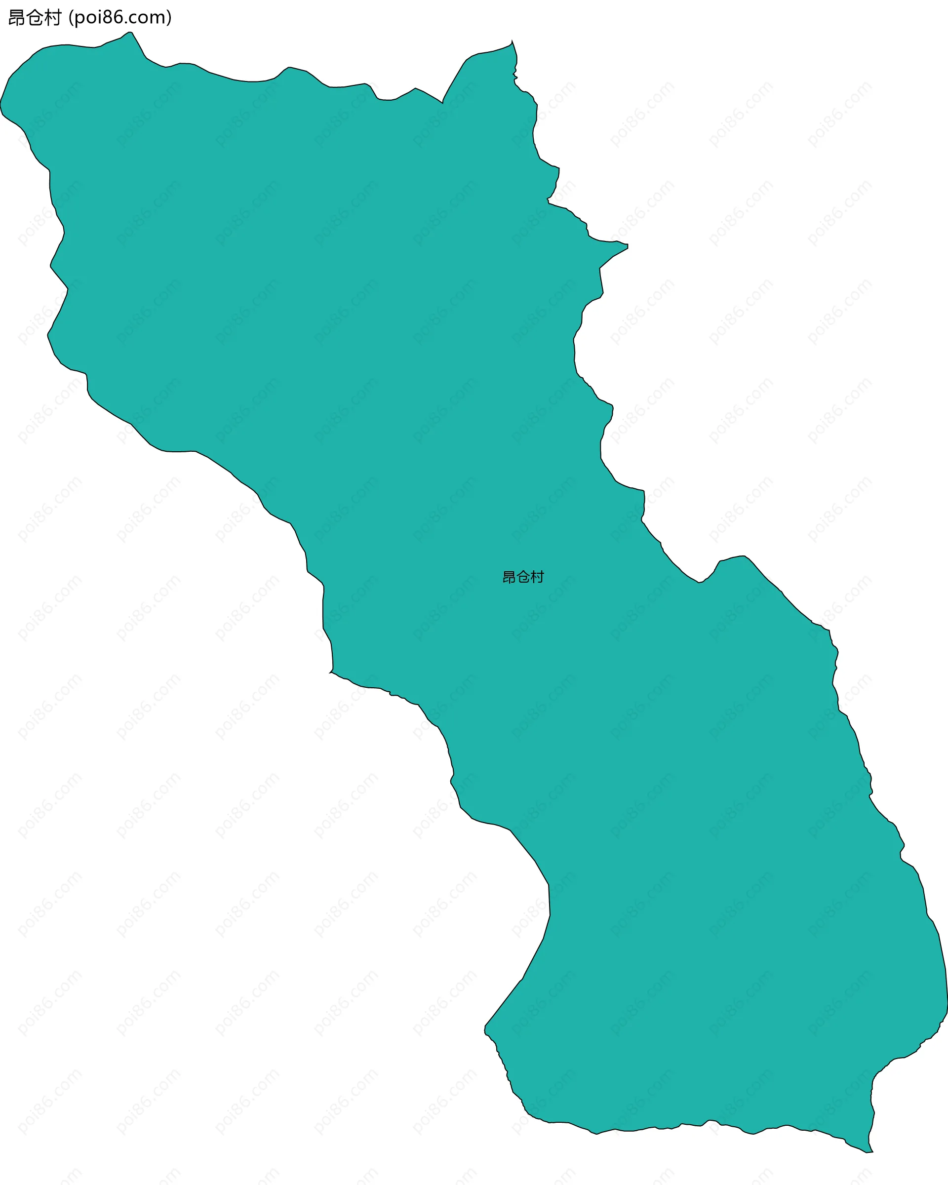 昂仓村边界地图