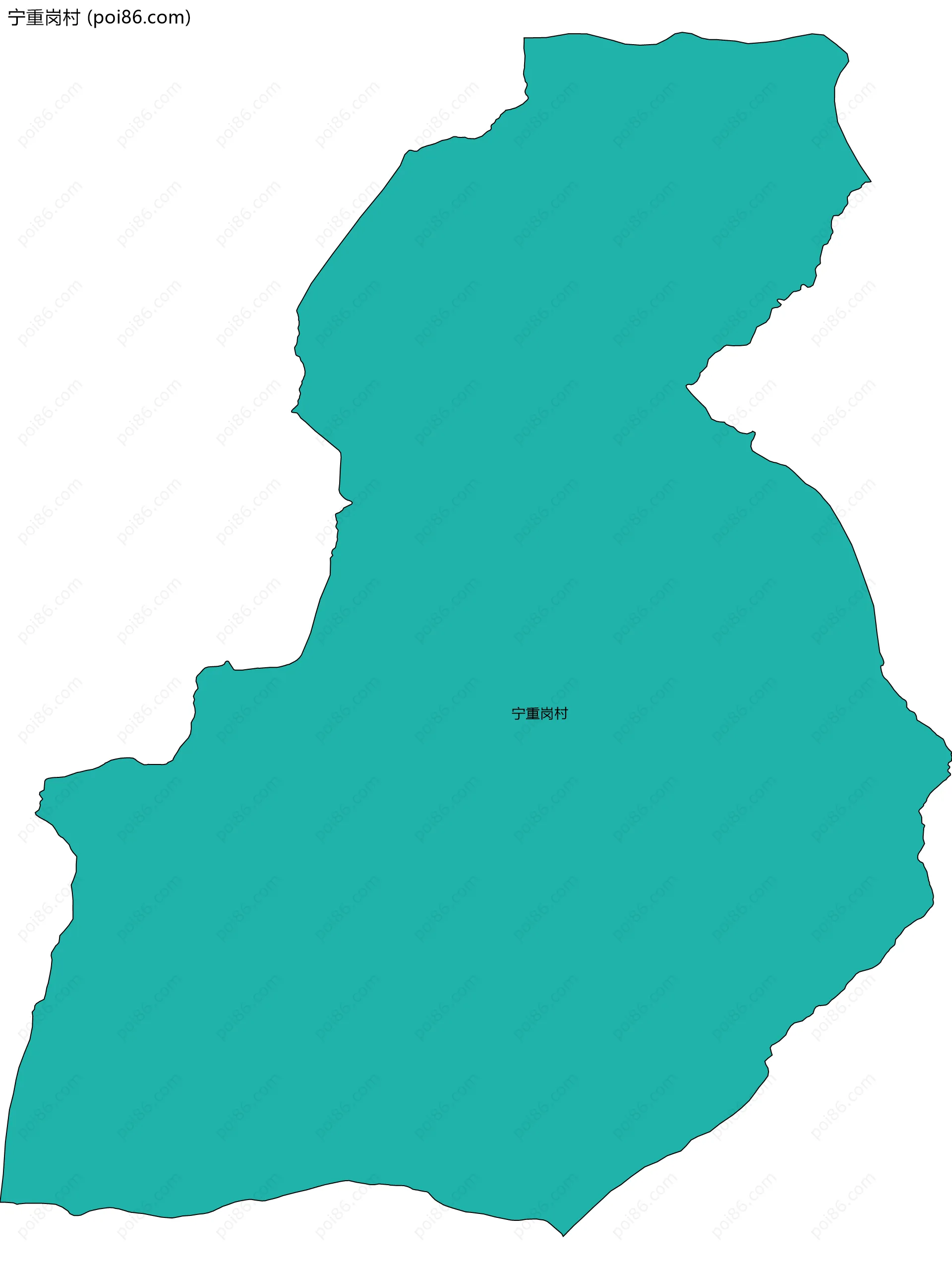 宁重岗村边界地图