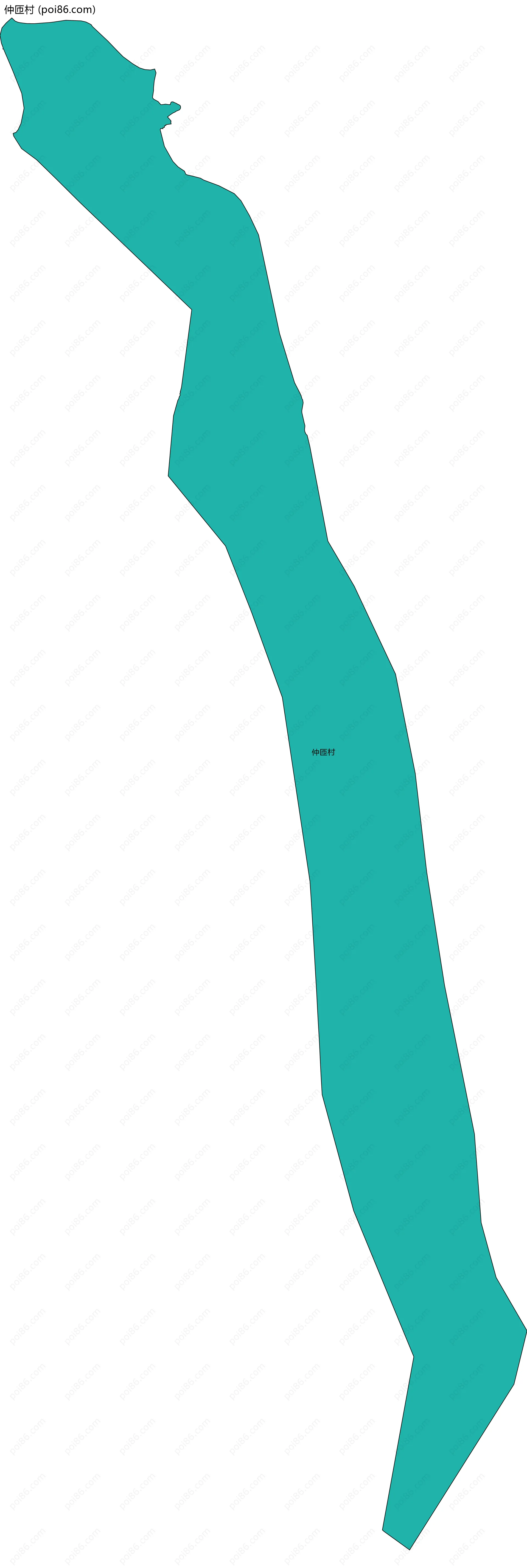 仲匝村边界地图