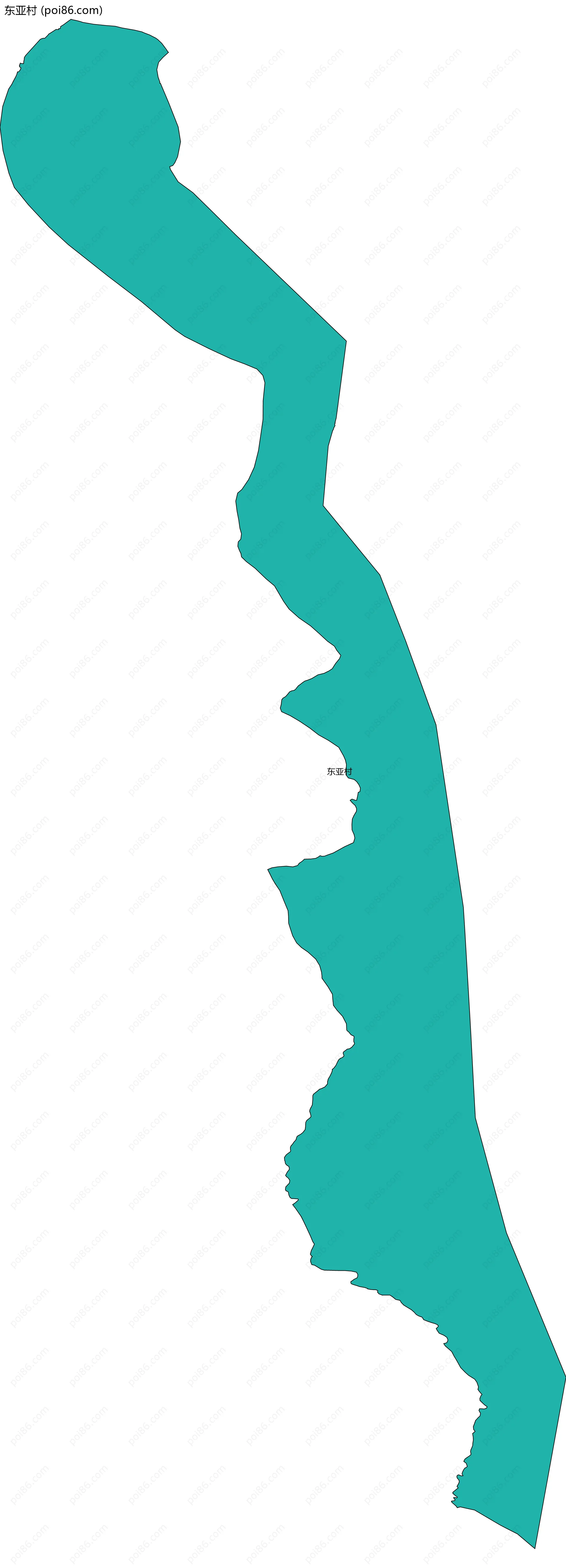 东亚村边界地图