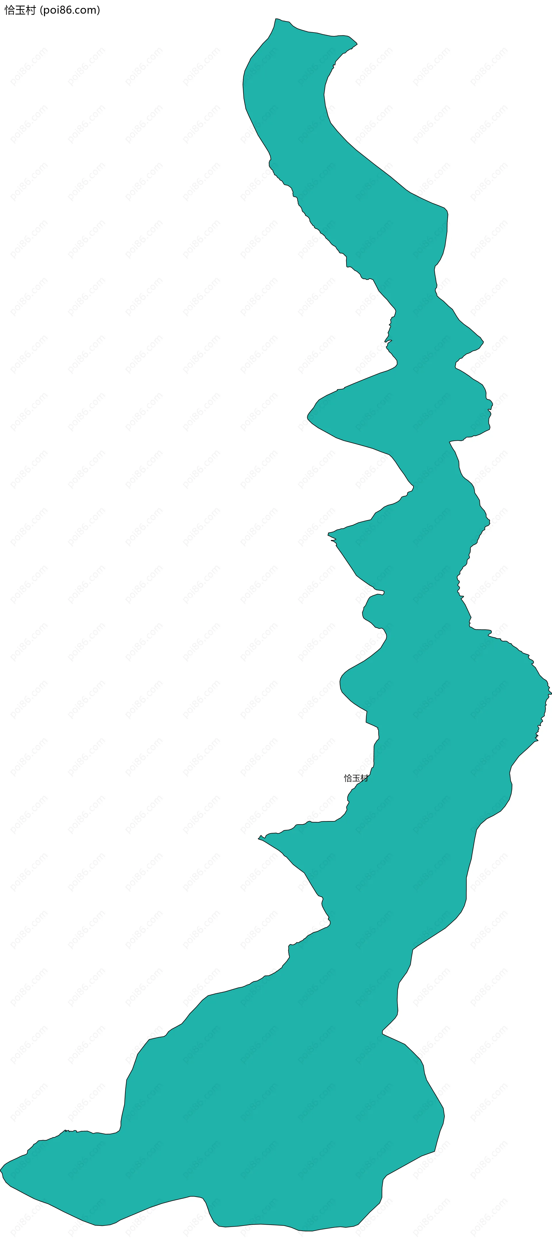 恰玉村边界地图