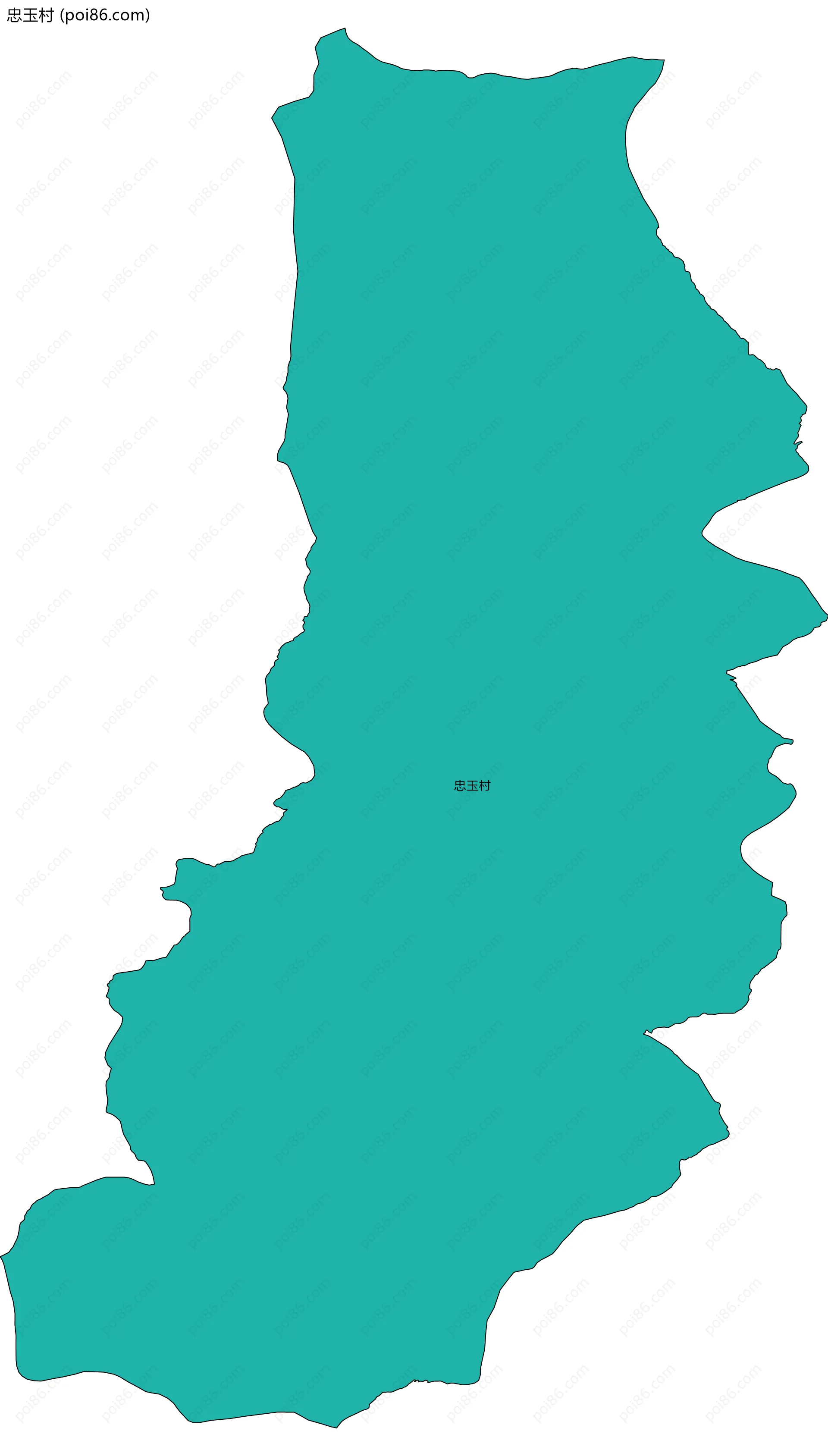 忠玉村边界地图