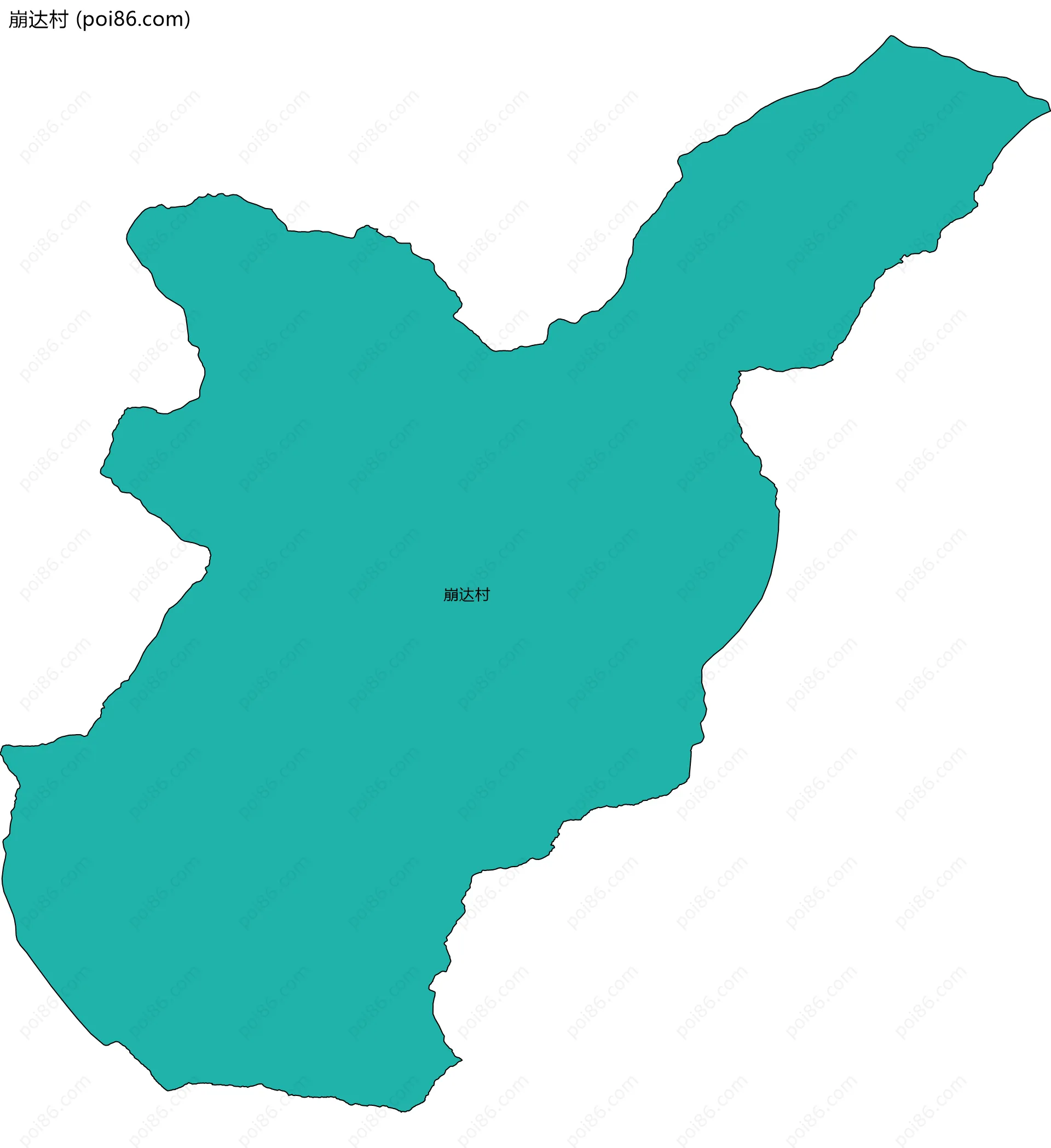 崩达村边界地图