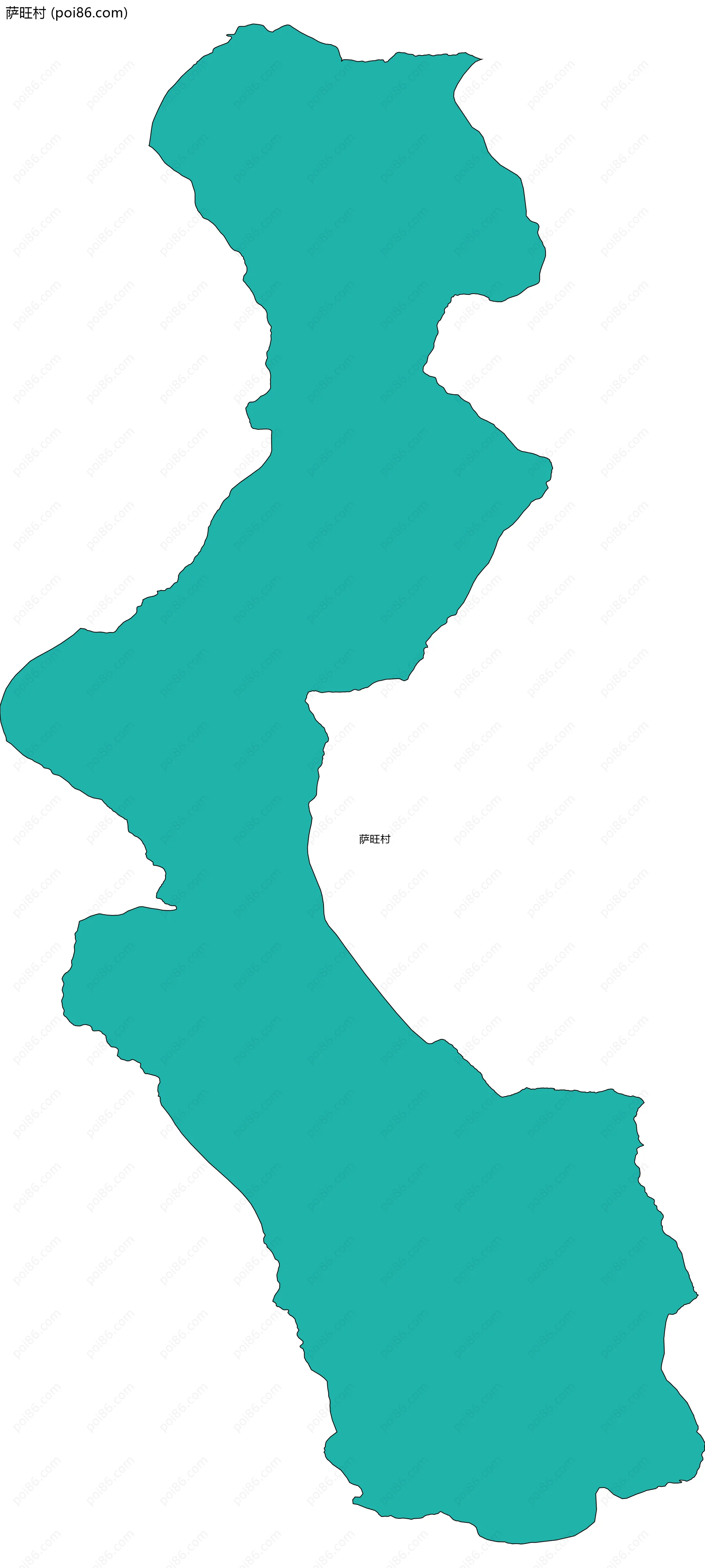 萨旺村边界地图