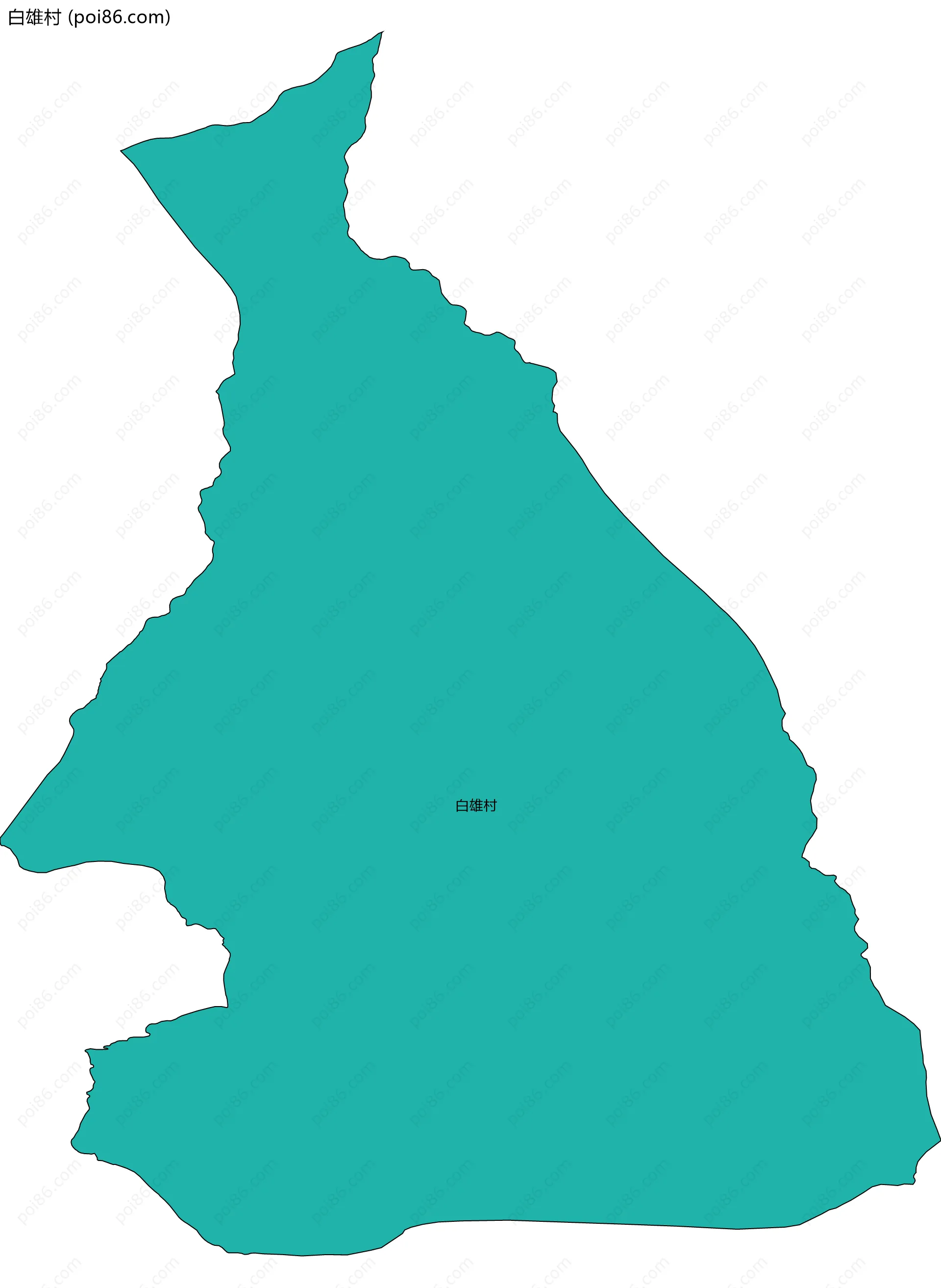 白雄村边界地图