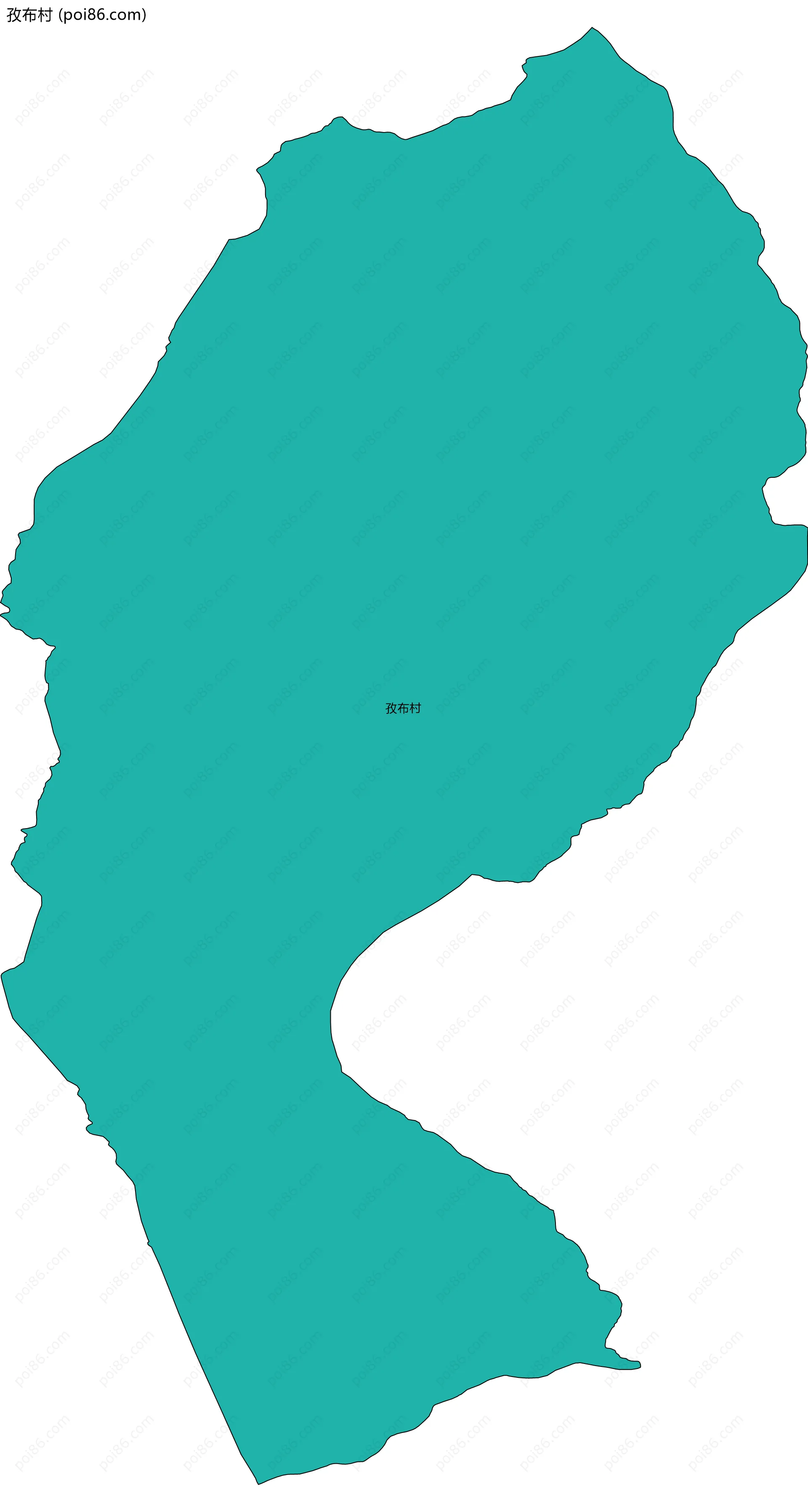 孜布村边界地图