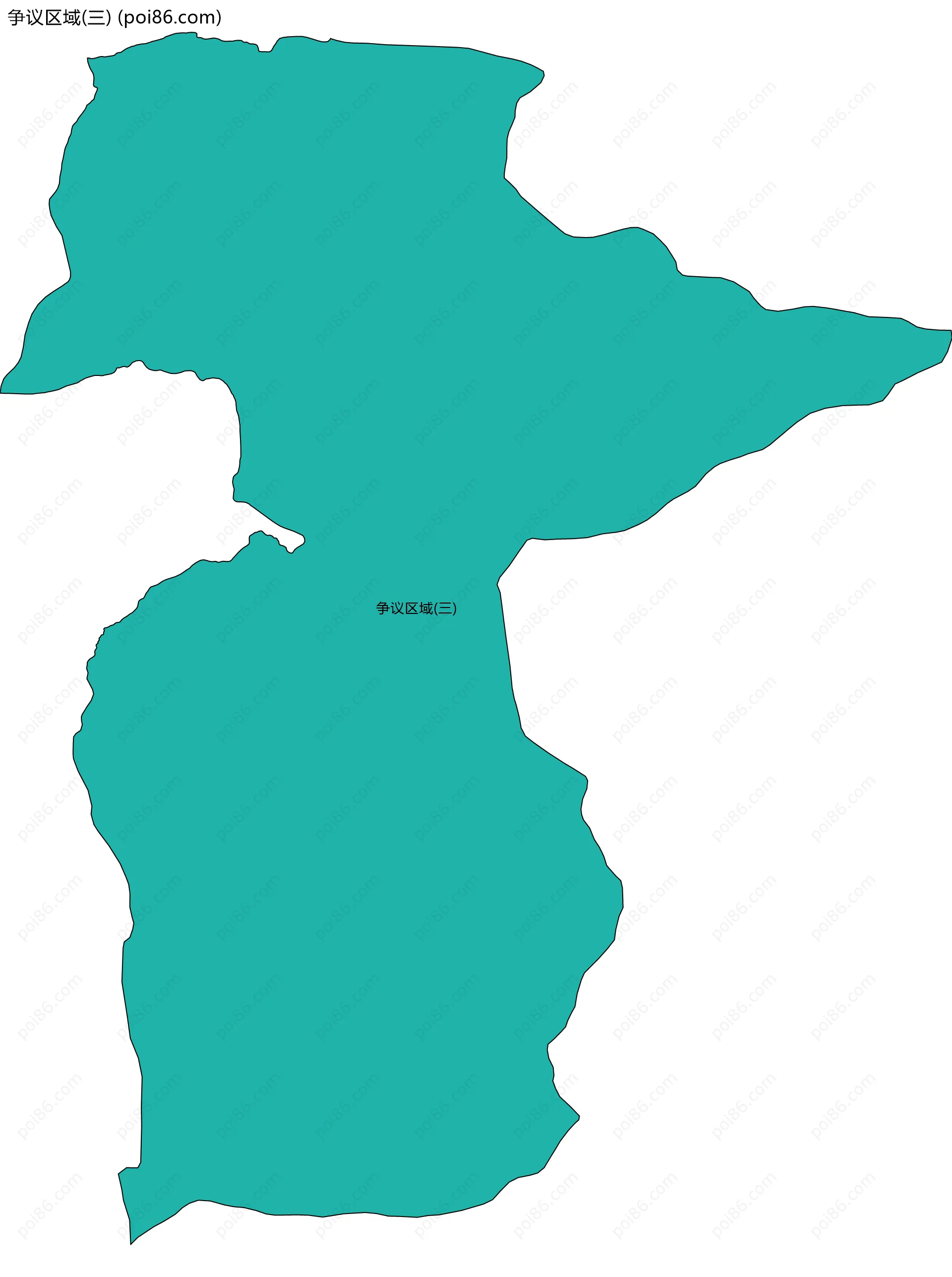 争议区域(三)边界地图